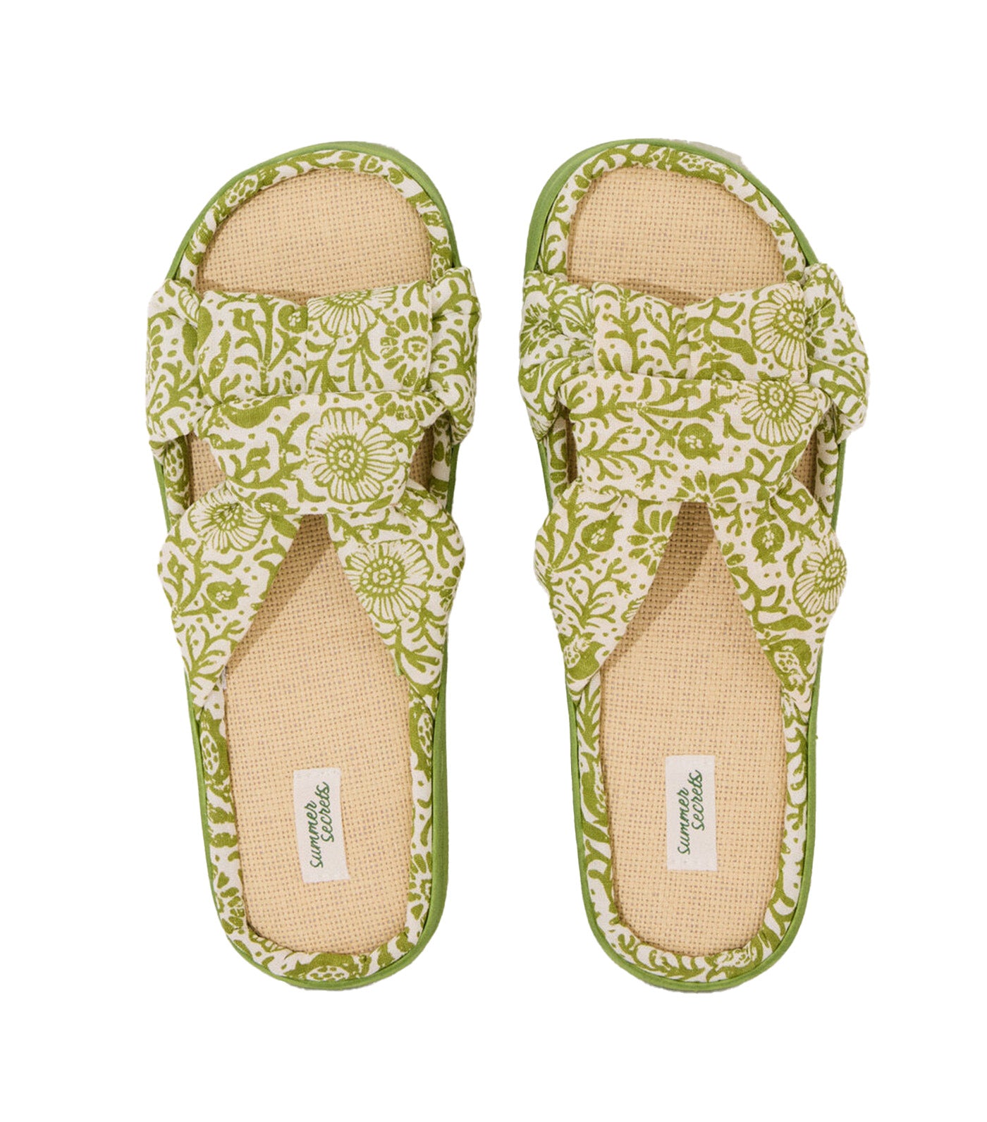 Raffia Knotted Slippers