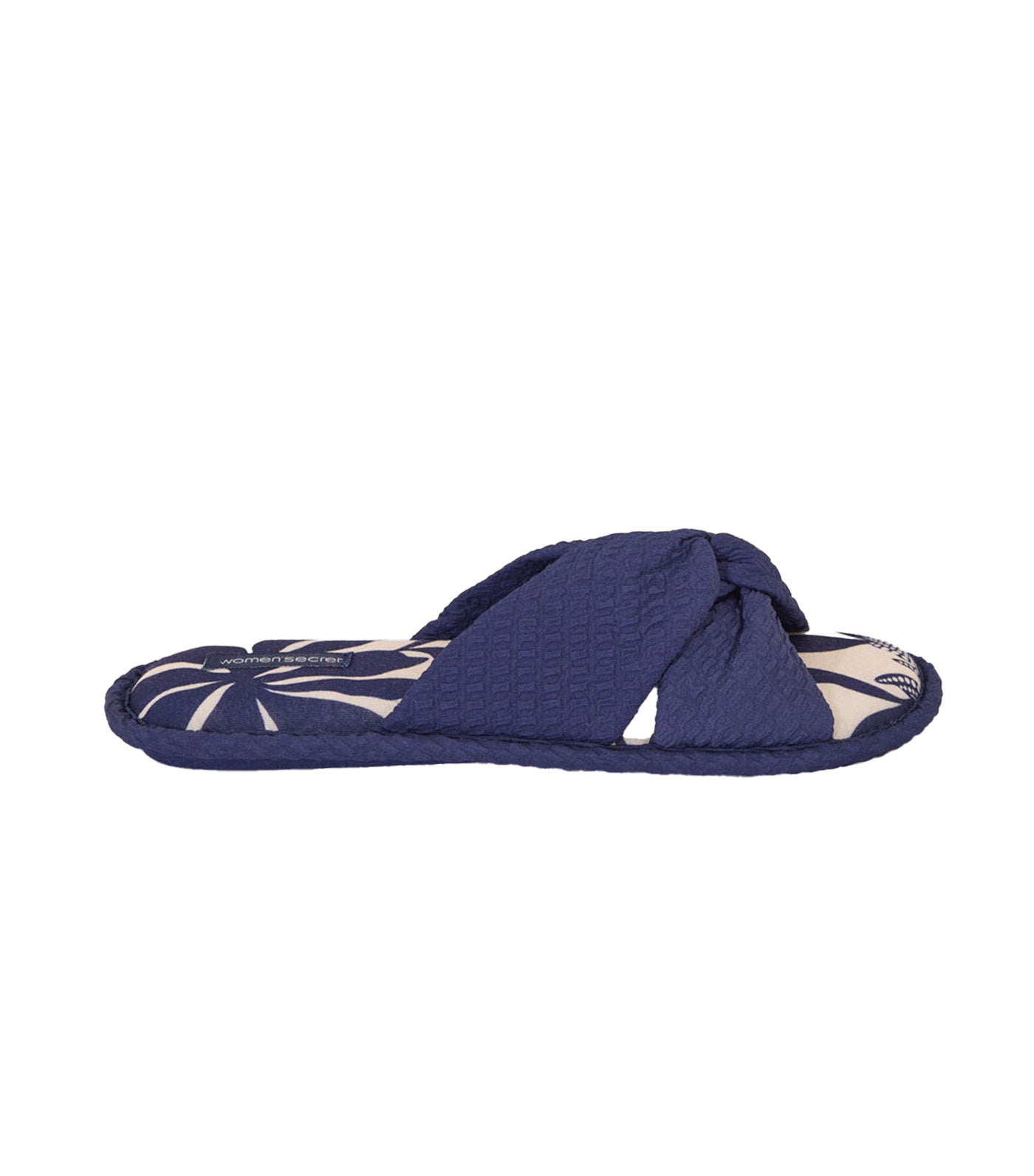 Slippers Blue Flower Print