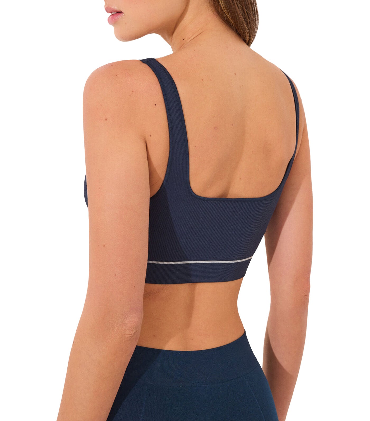Seamless Ribbed Bra Navy