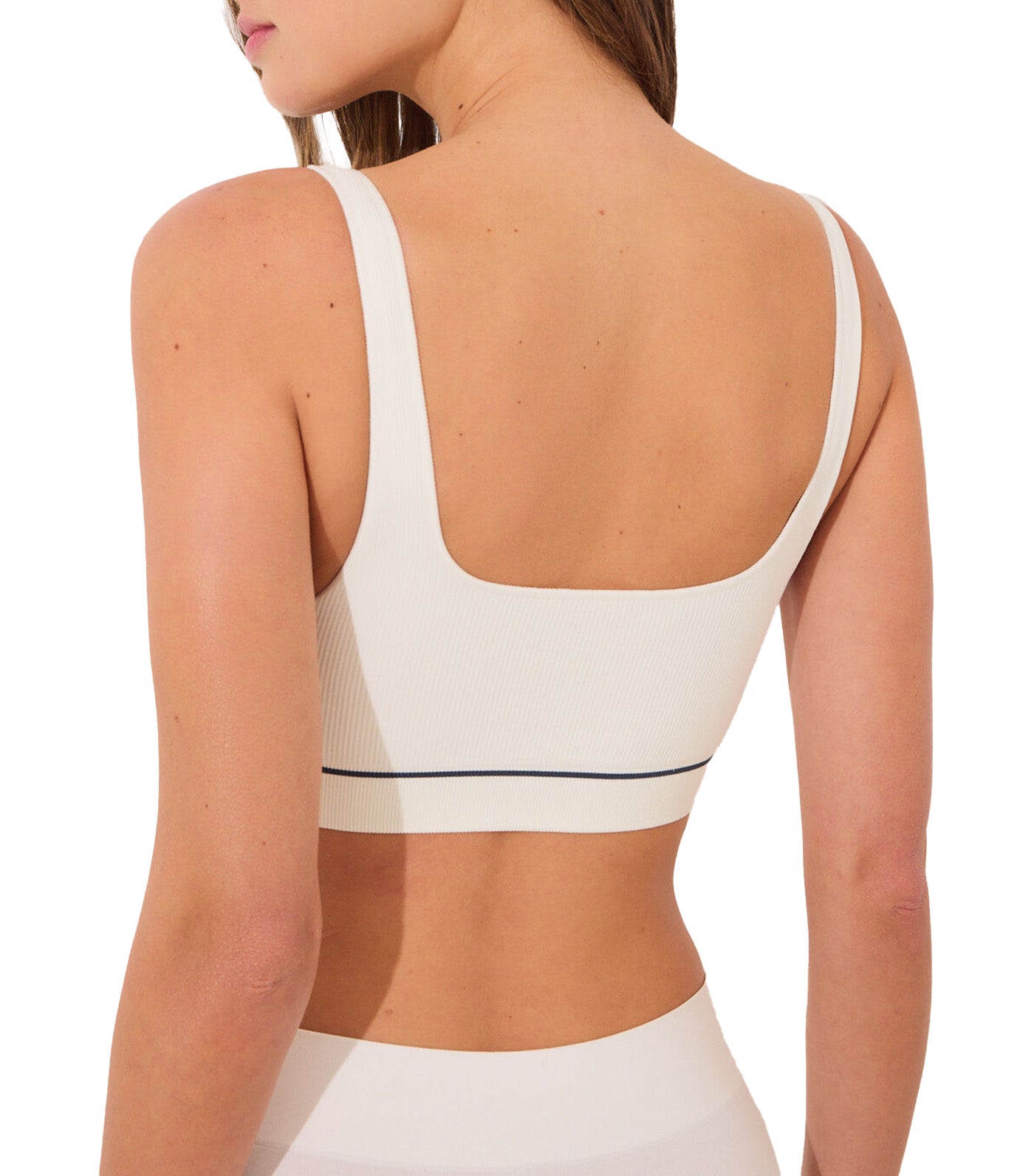 Seamless Ribbed Bra Ivory
