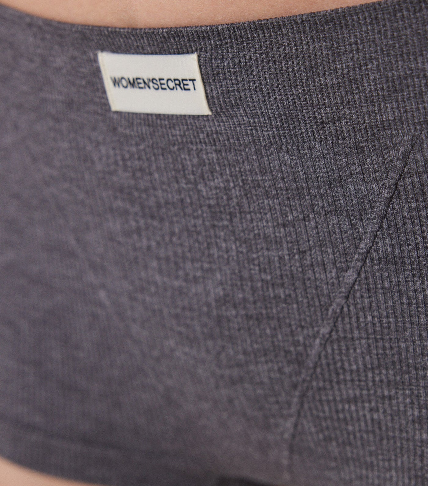 Seamless Ribbed Culottes Gray