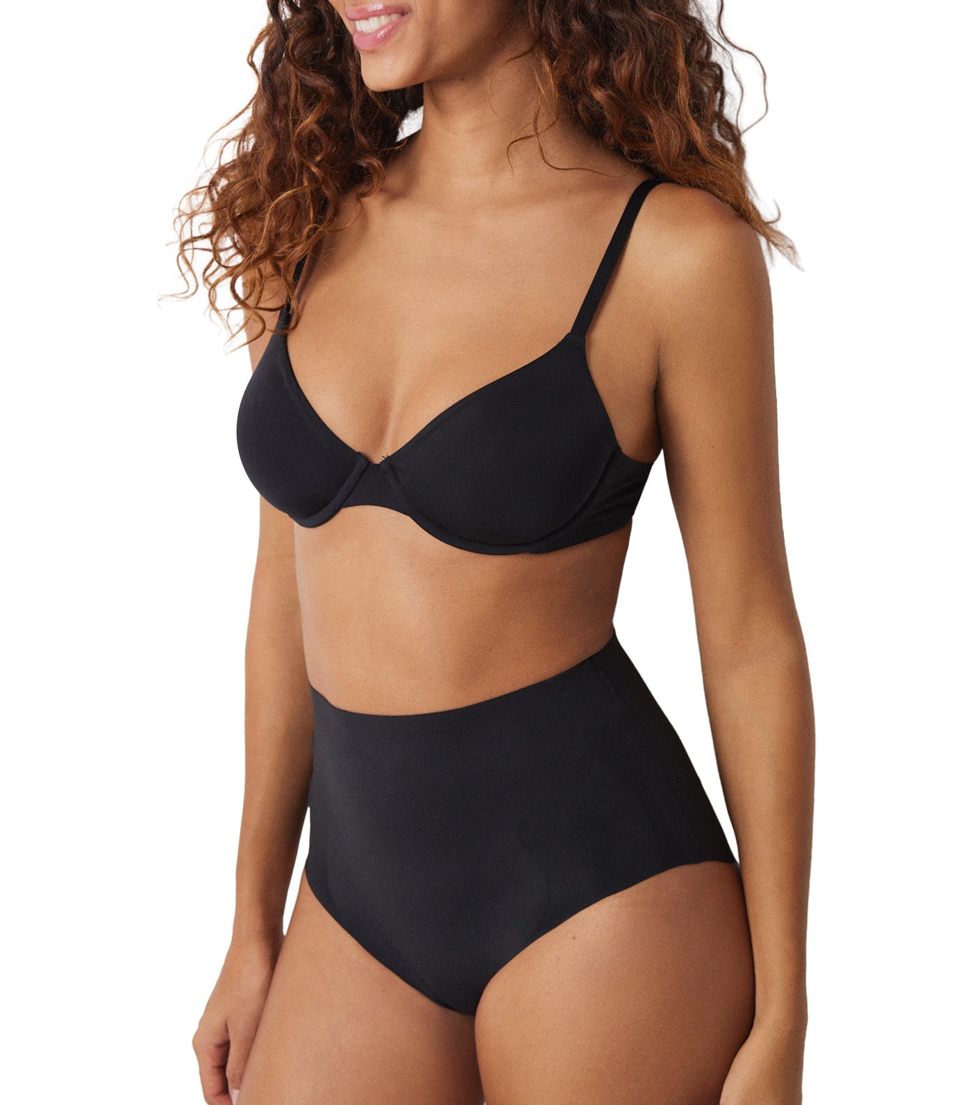 High Waisted Push Up and Reducing Black Panty