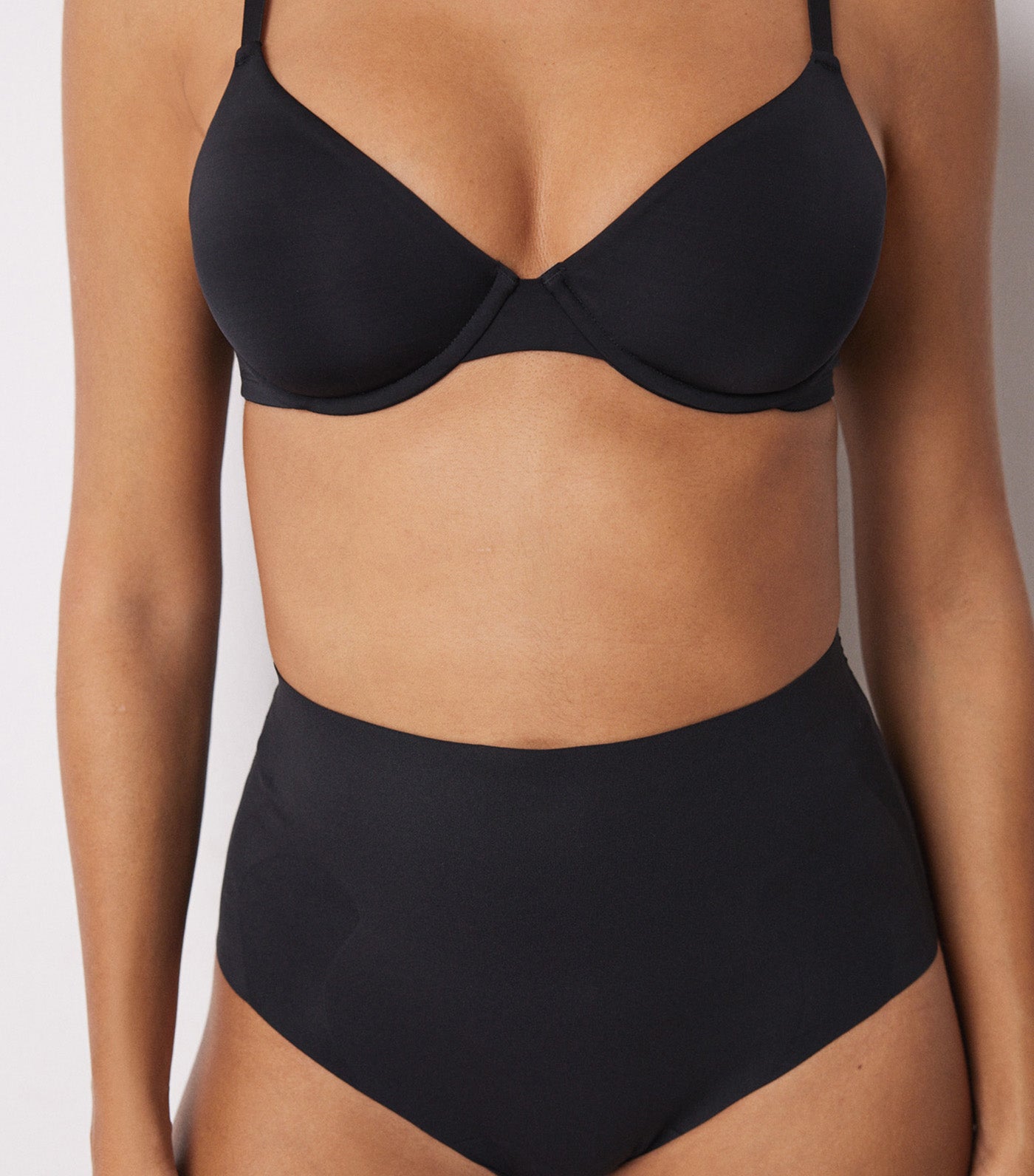 High Waisted Push Up and Reducing Black Panty
