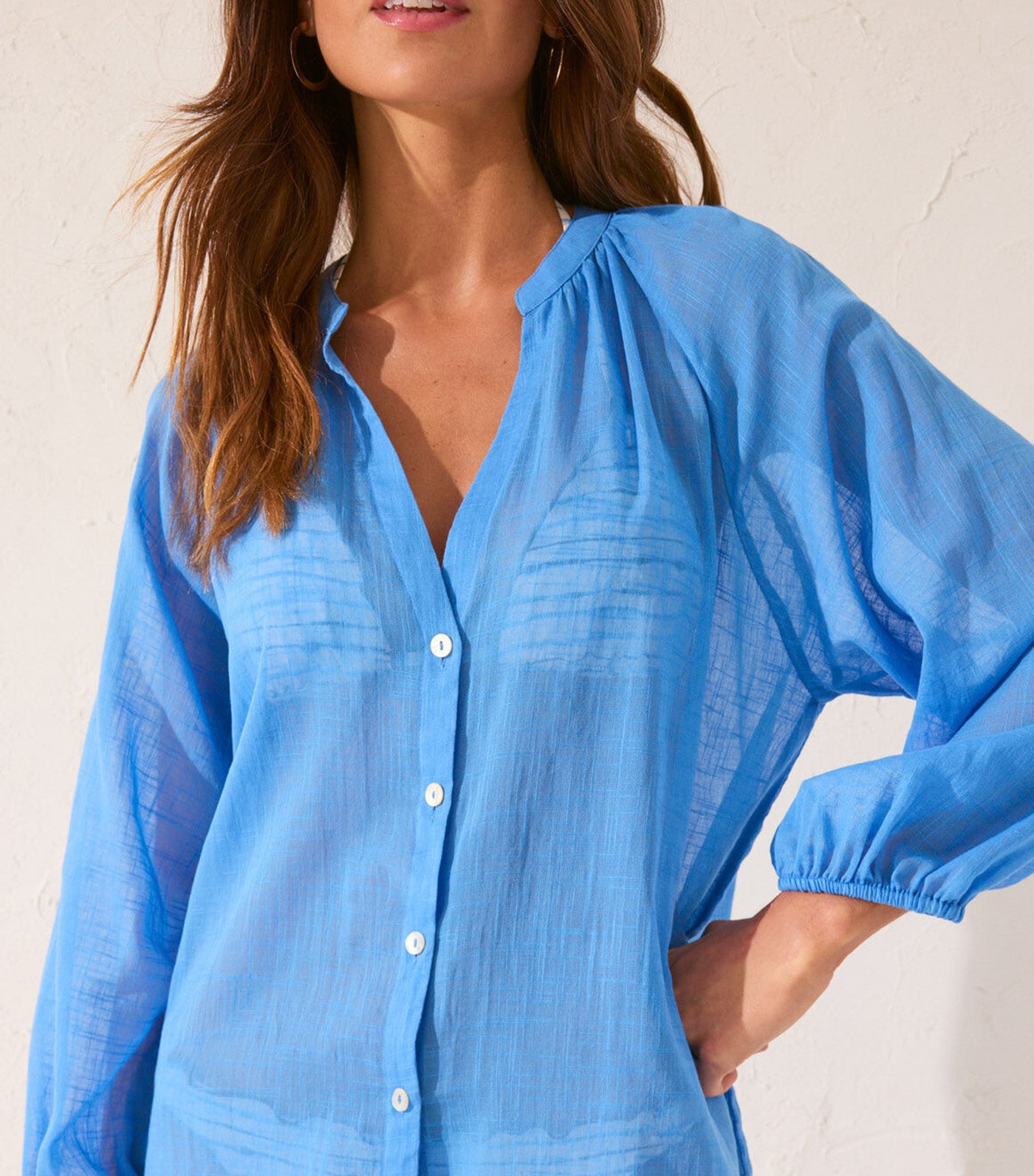 Women'secret Cotton Tunic Light Blue
