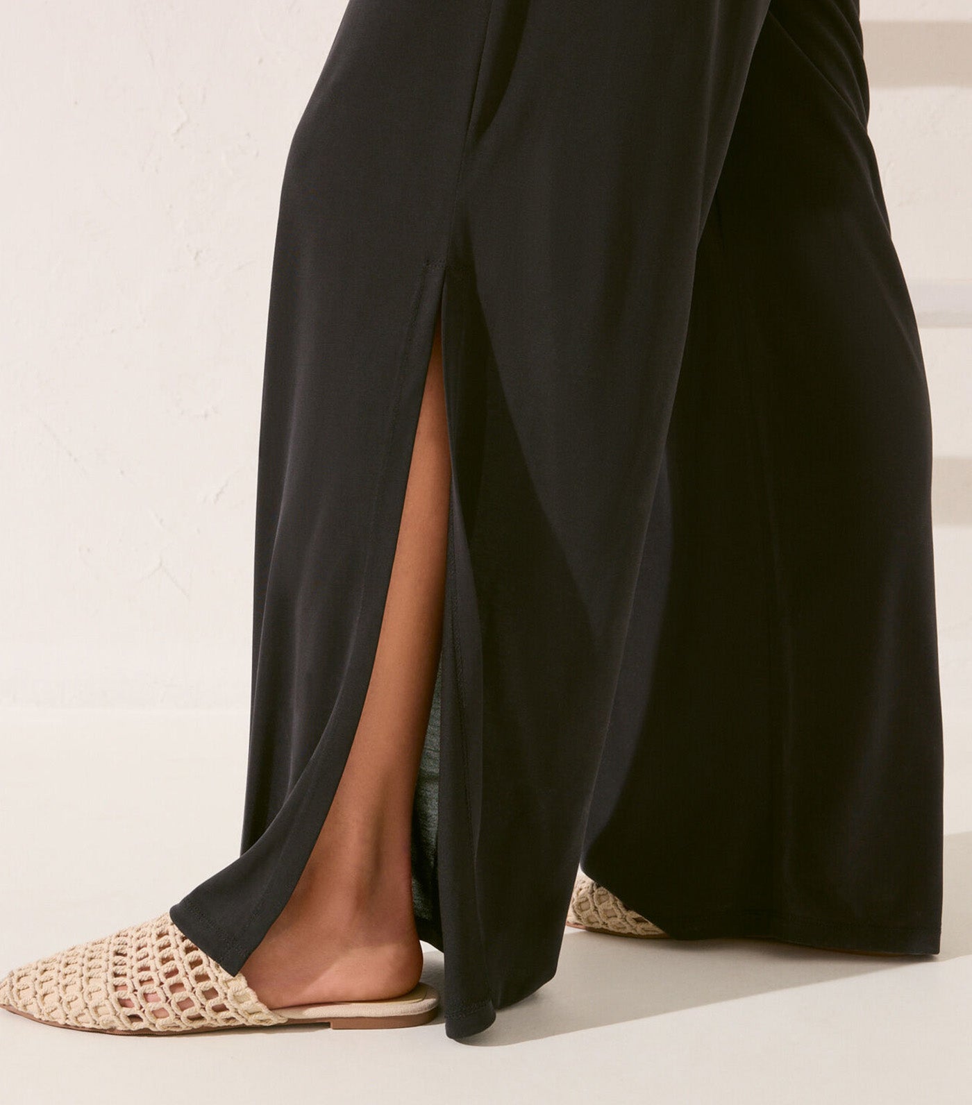 Long Jumpsuit with Bow Black