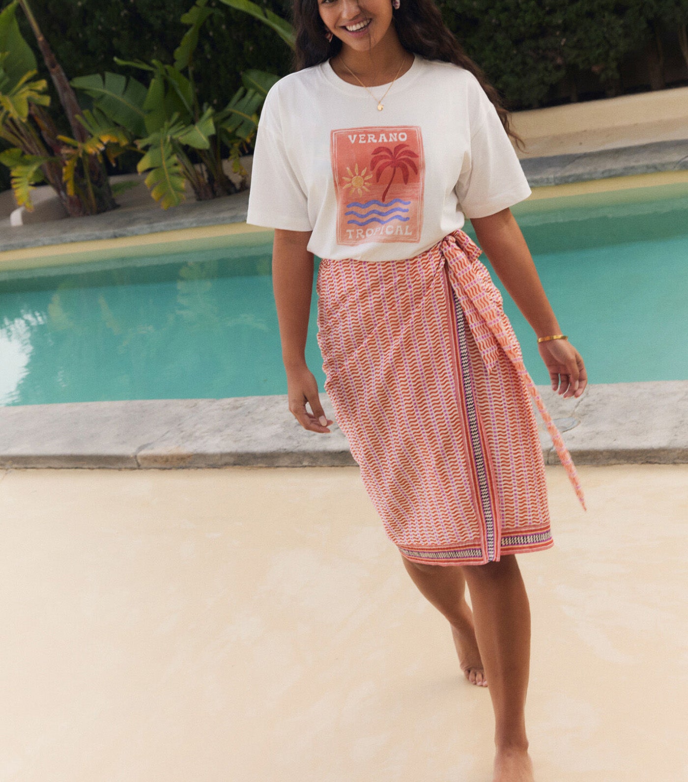 Geometric Print Midi Sarong