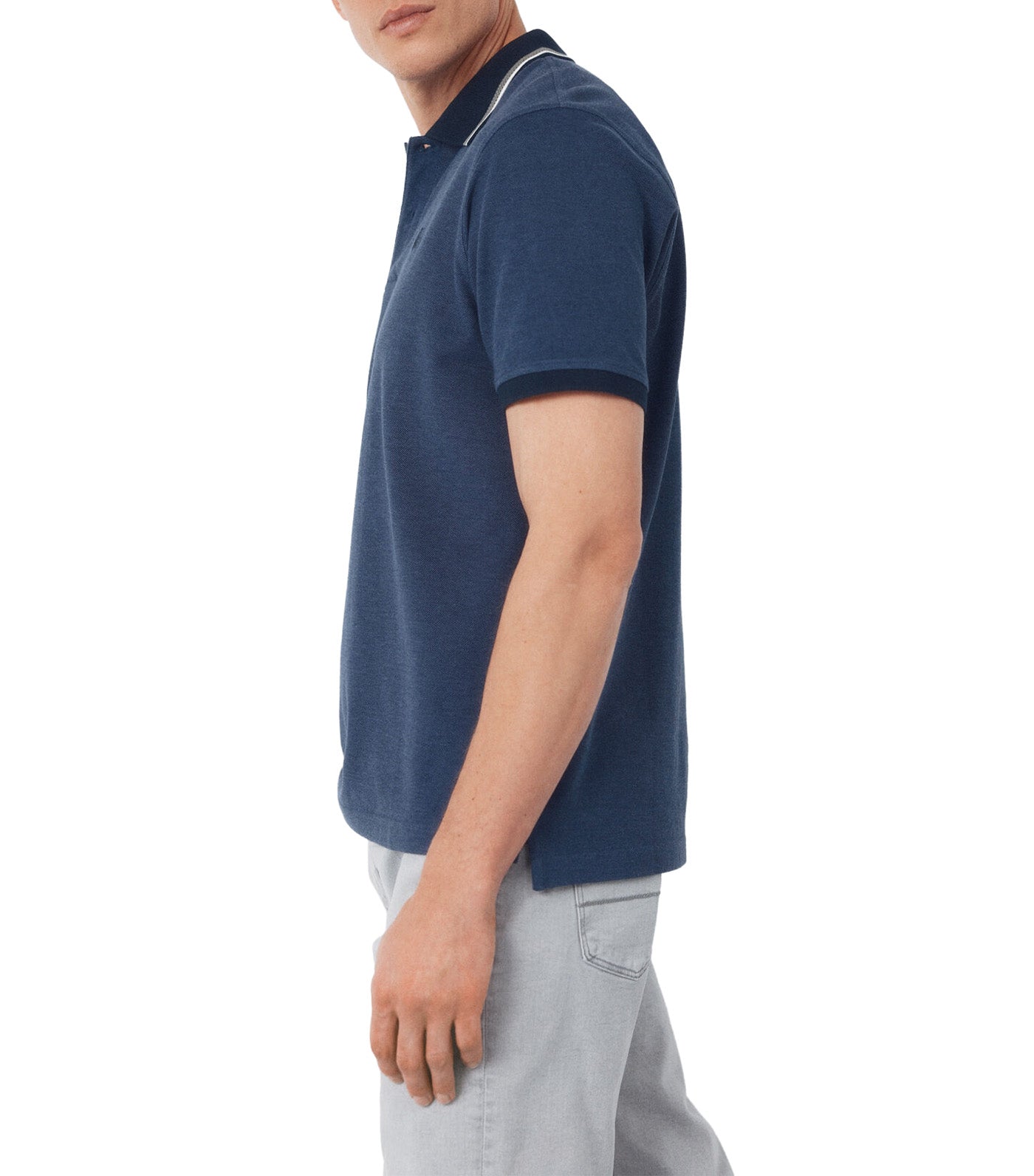 Short-Sleeved Oxford Polo Shirt Navy