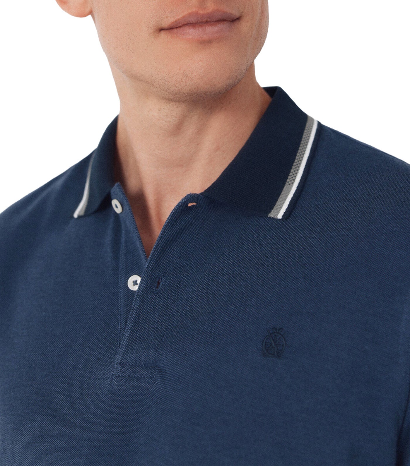 Short-Sleeved Oxford Polo Shirt Navy