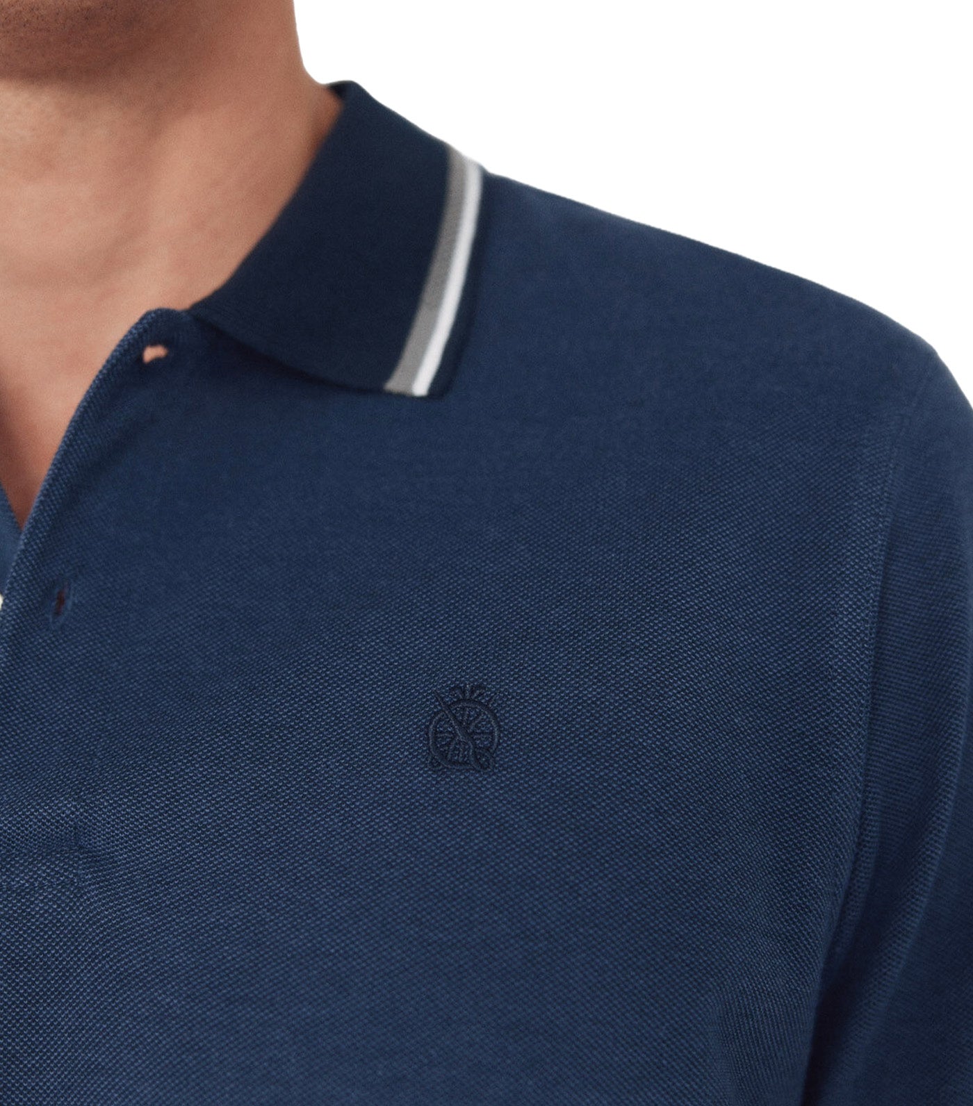 Short-Sleeved Oxford Polo Shirt Navy