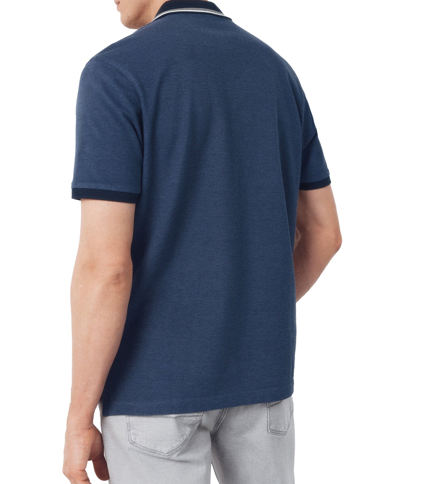 Short-Sleeved Oxford Polo Shirt Navy
