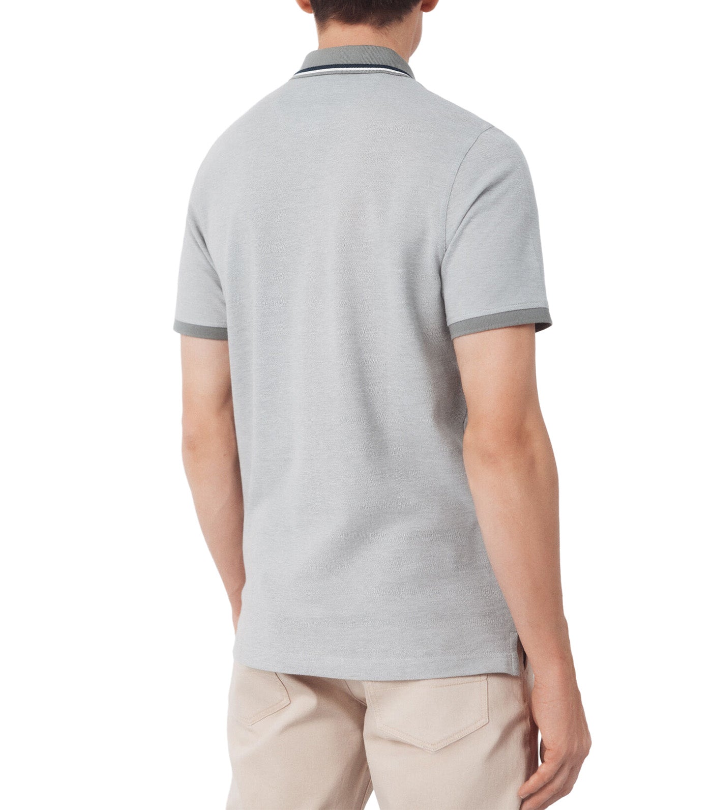 Short-Sleeved Oxford Polo Shirt Light Khaki