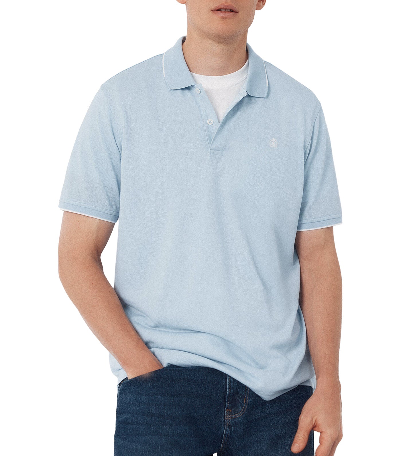 Coolmax® Jacquard Collar Polo Shirt
