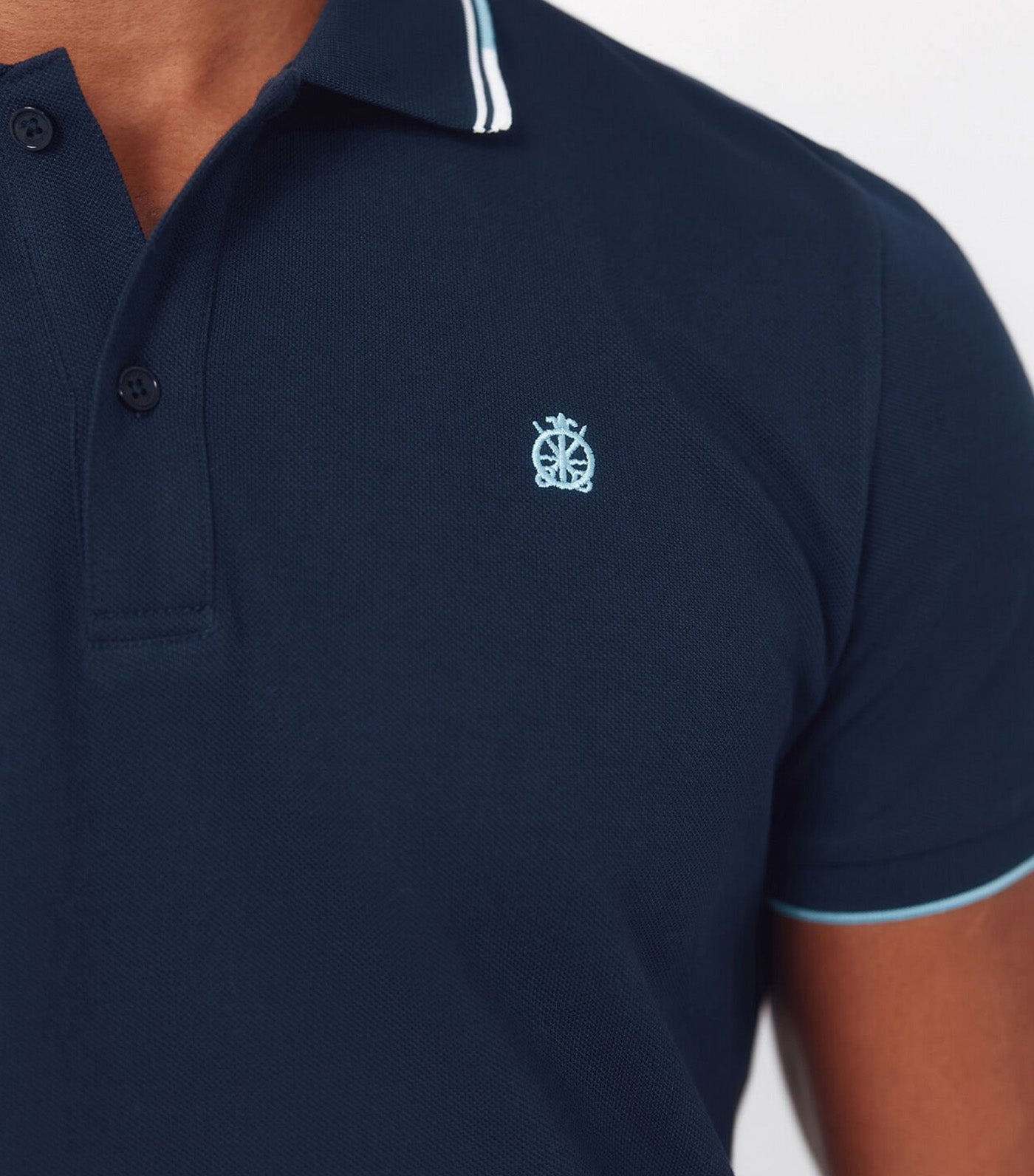 Polo Shirt with Tips Navy