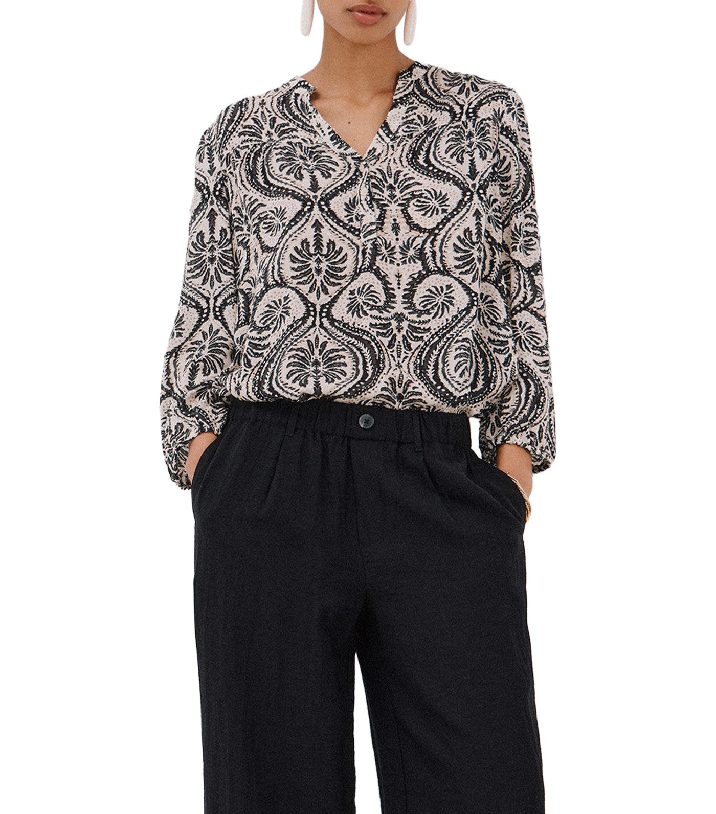 Blouse with Yoke Front