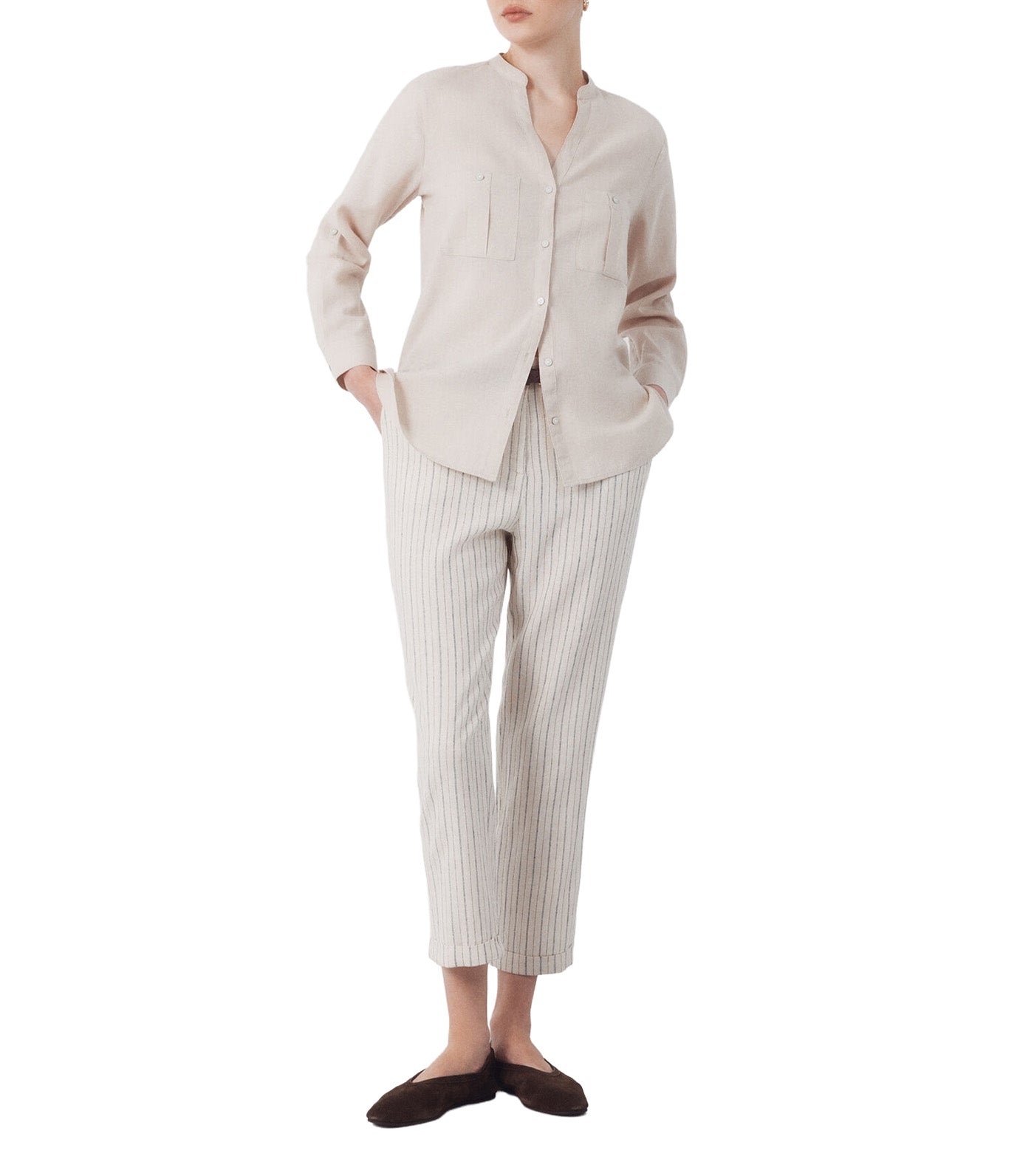 Rustic Long-Sleeved Shirt Sand