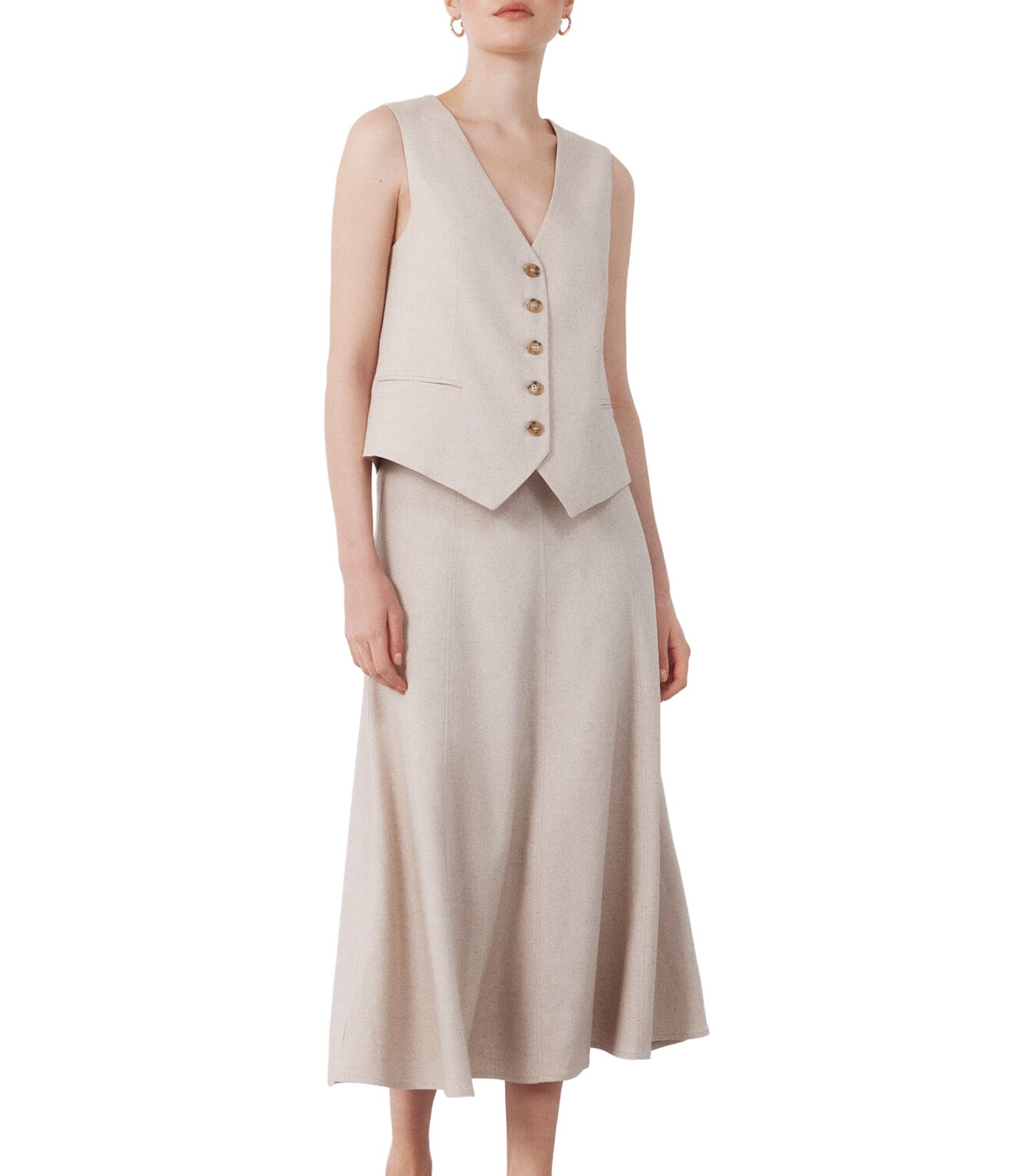 Flared Skirt with Belt