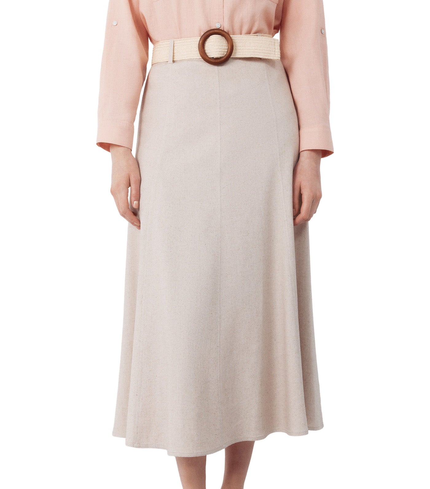 Flared Skirt with Belt