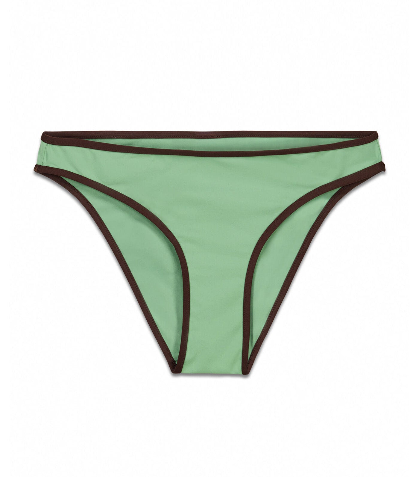 Contrast Classic Bikini Bottoms Green