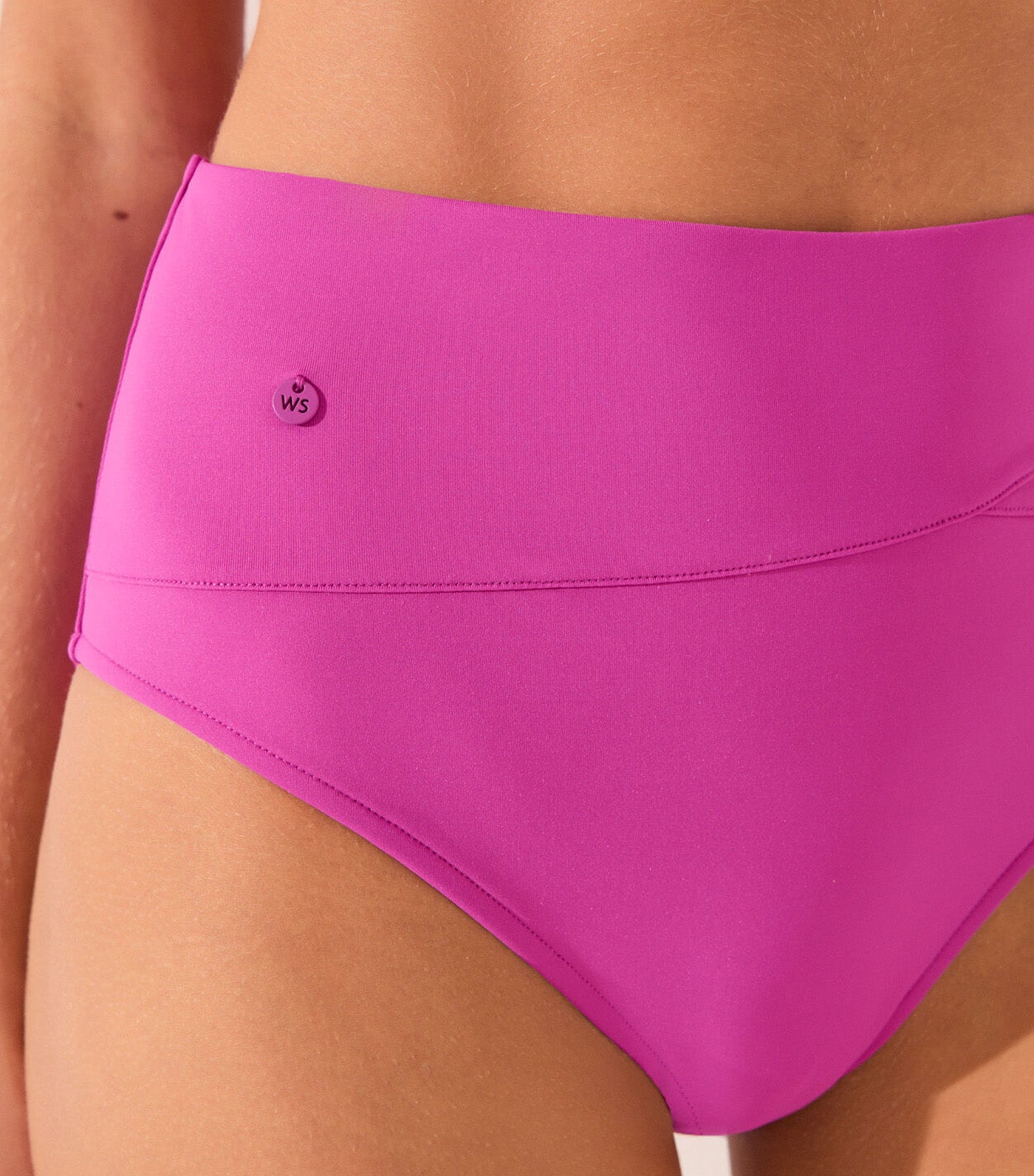 High-Waist Bikini Briefs with a Shaping Effect Purple