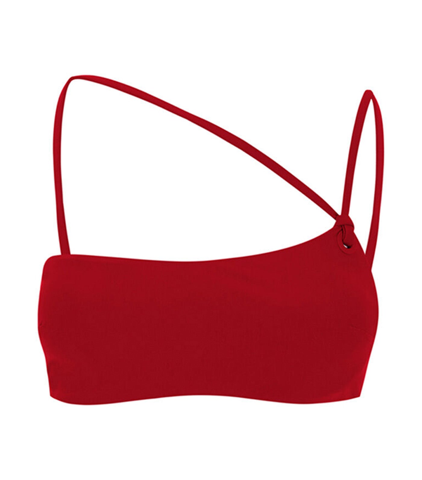 Asymmetric Bikini Top Red