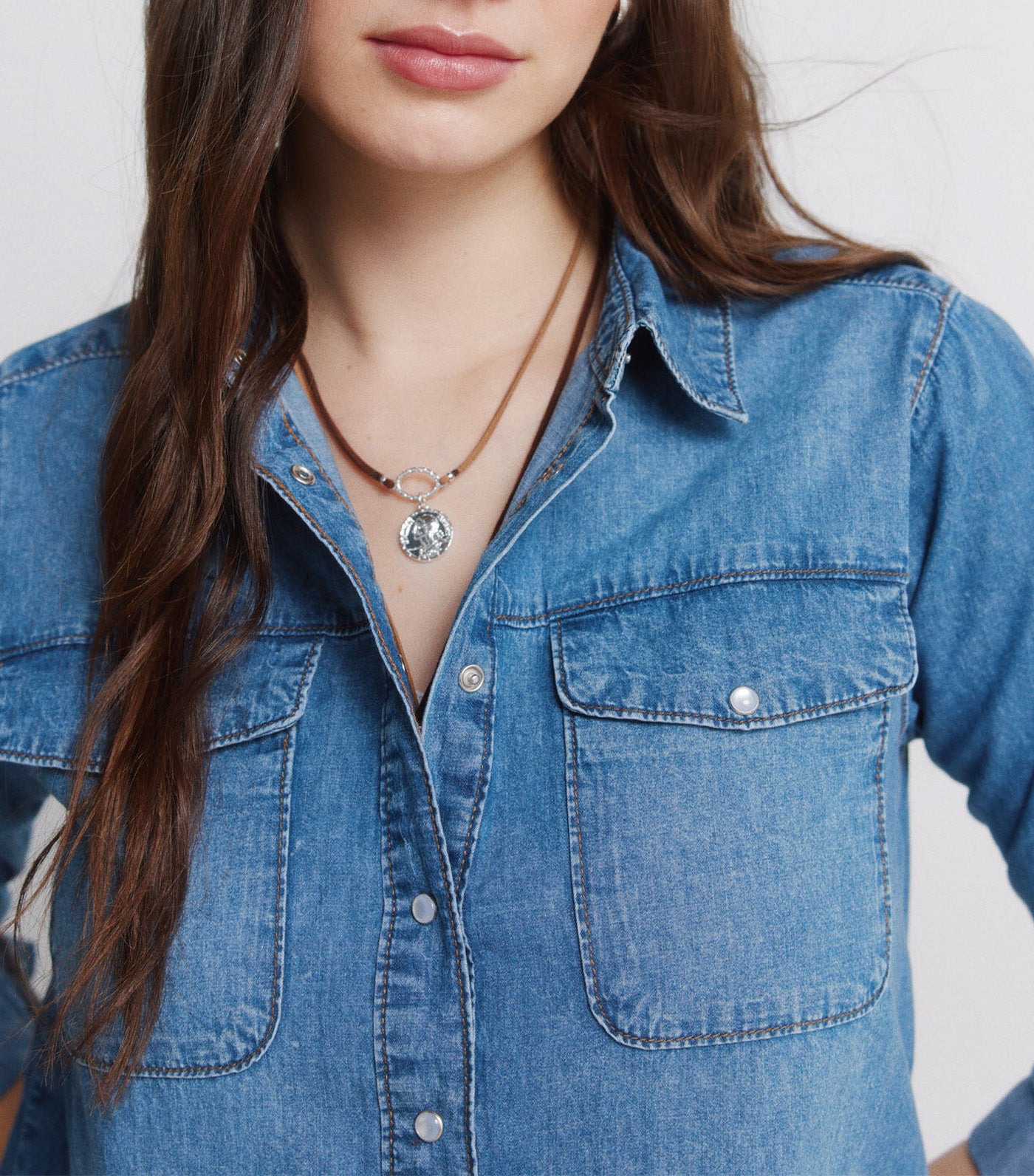 Denim Shirt with Pockets
