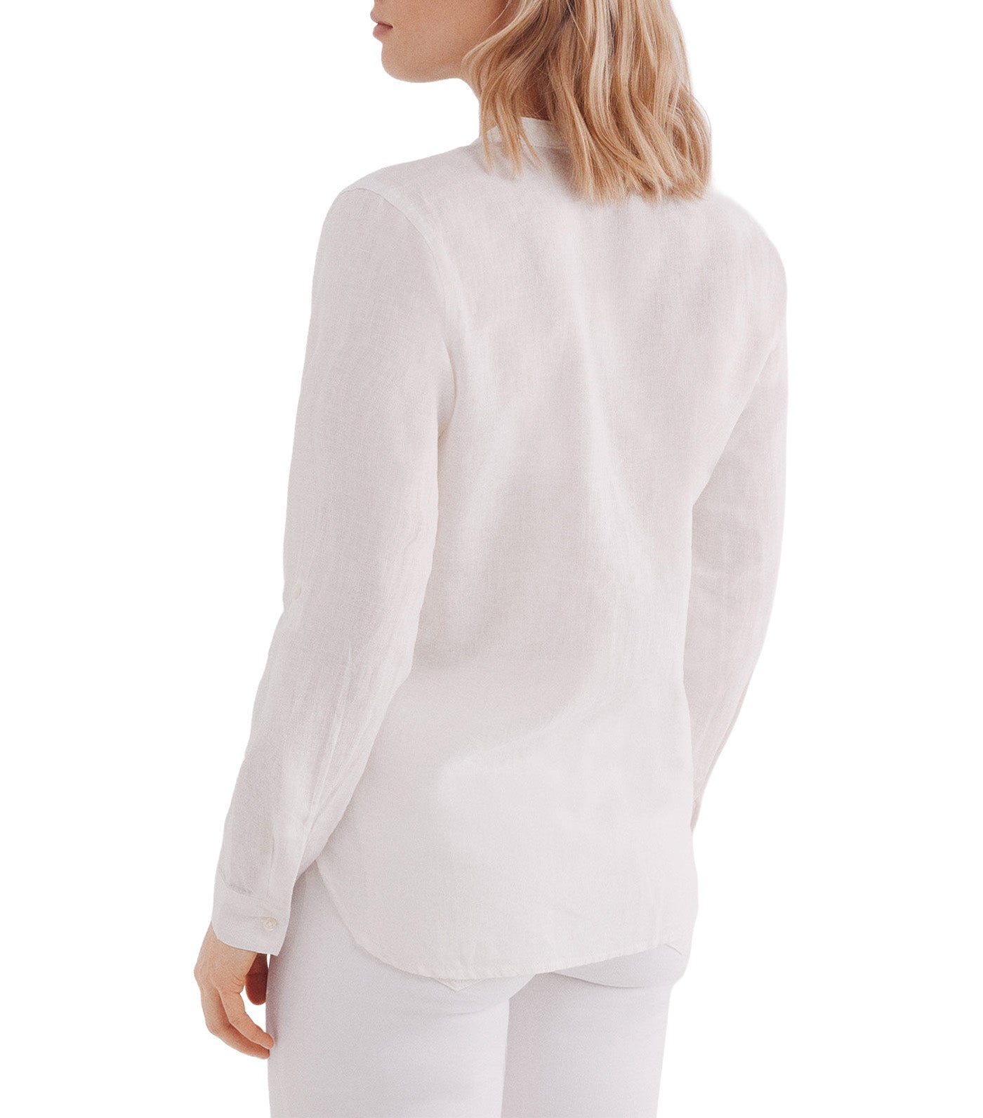 Mandarin Collar Linen Shirt