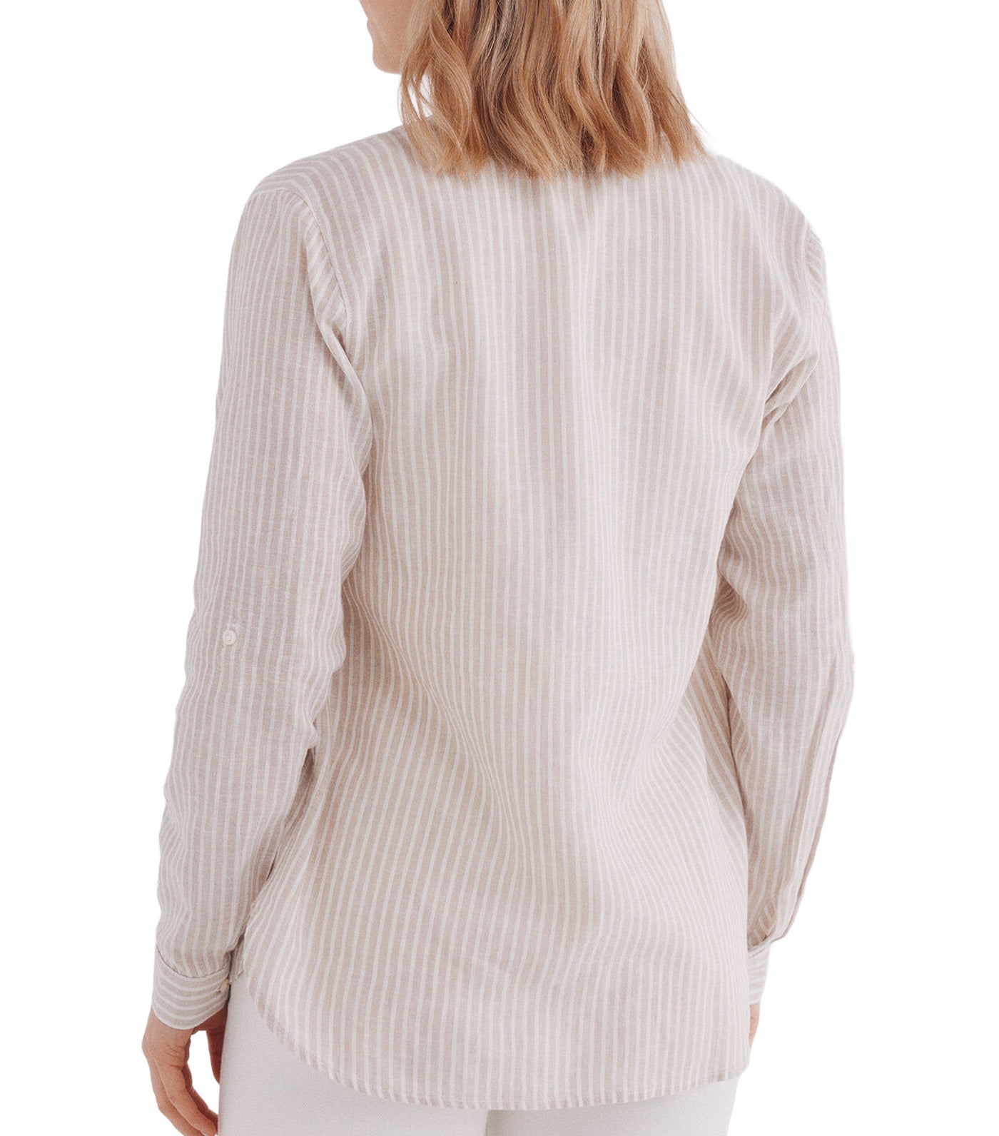 Mandarin Collar Linen Shirt