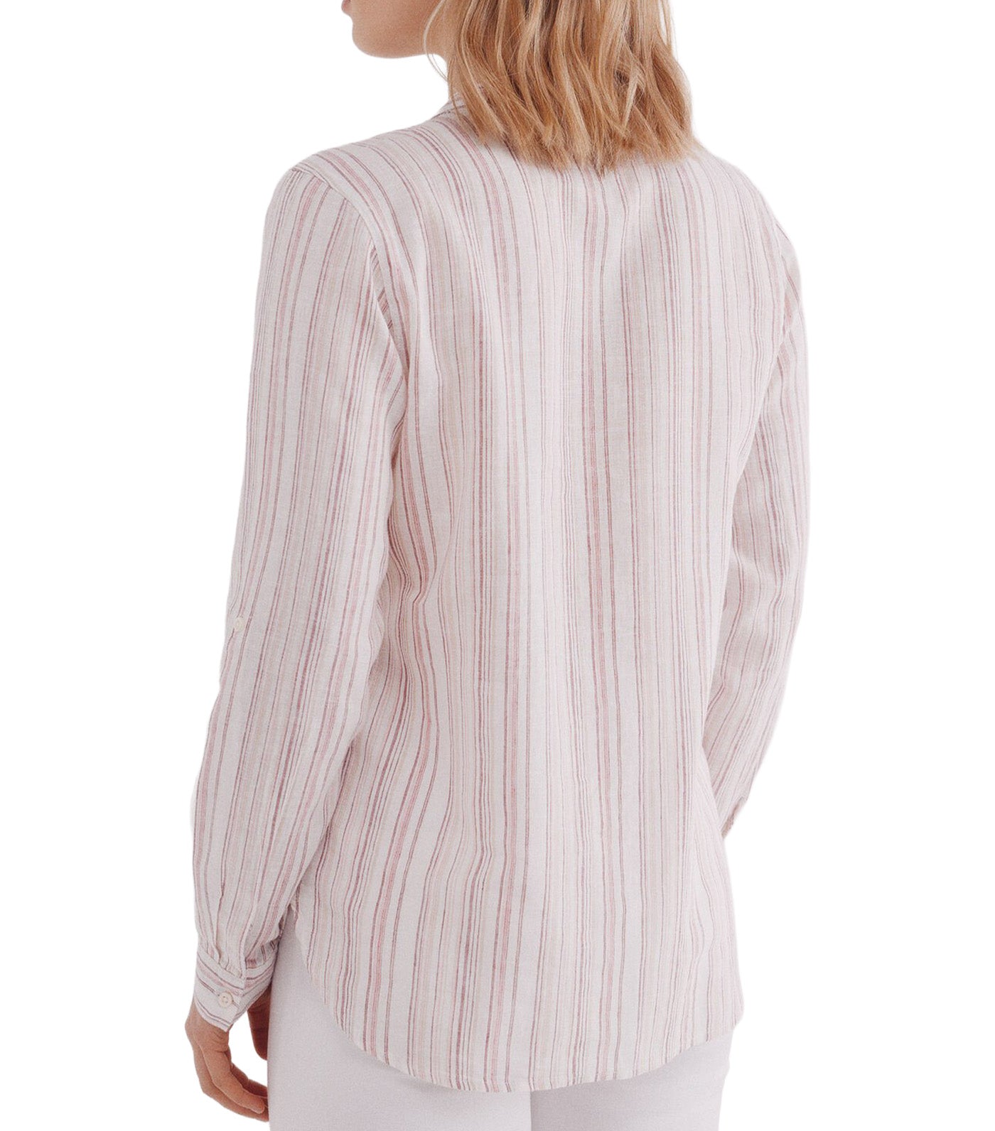 Mandarin Collar Linen Shirt