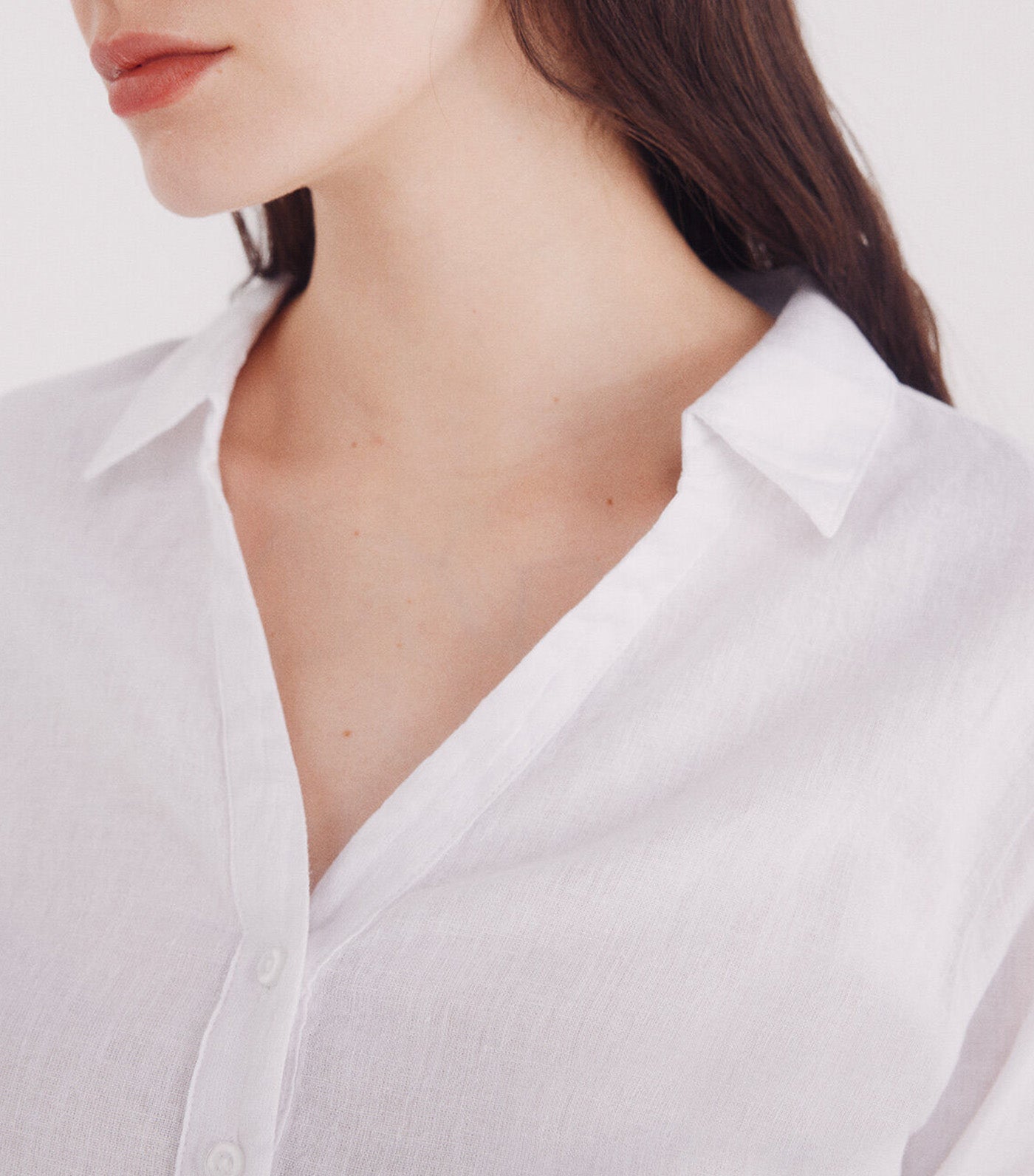 Linen Polo Shirt Blouse