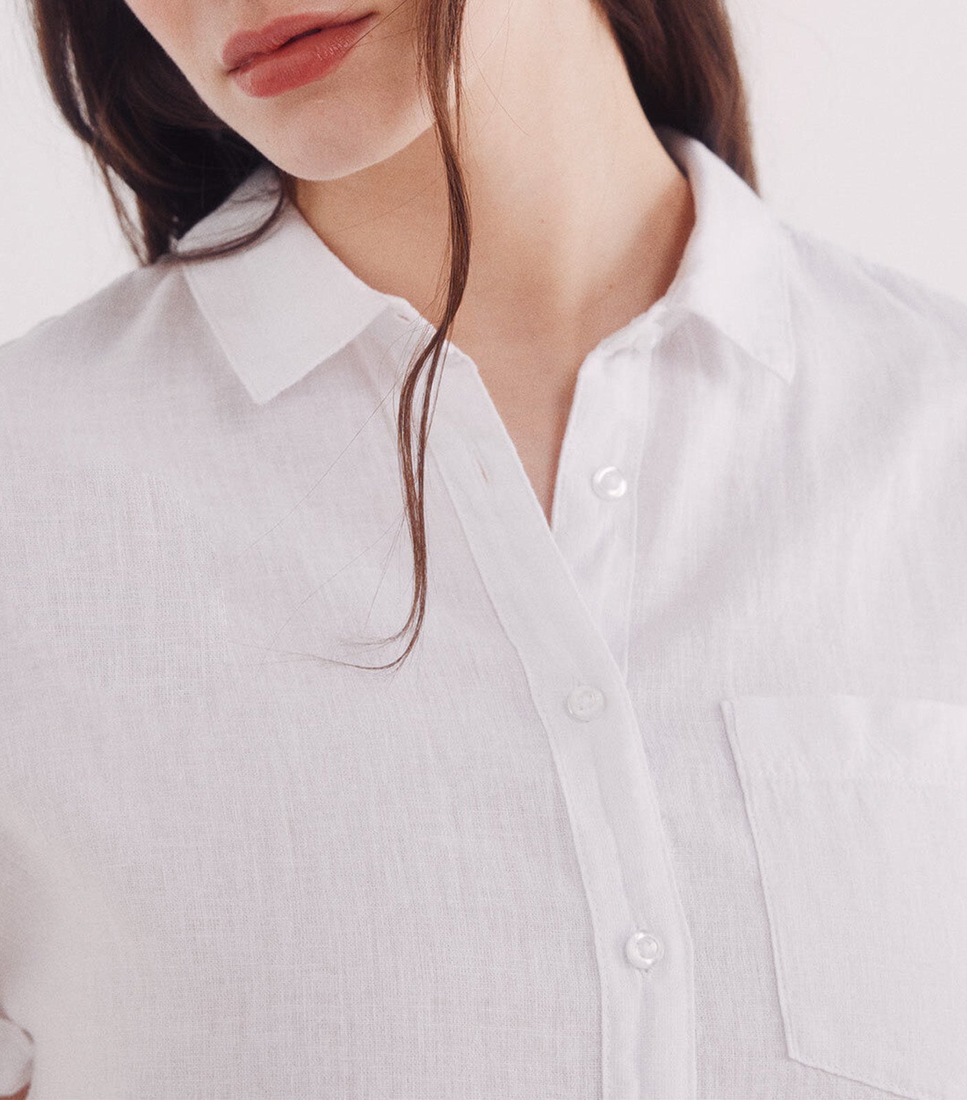 Short Sleeve Turn-Up Linen Shirt