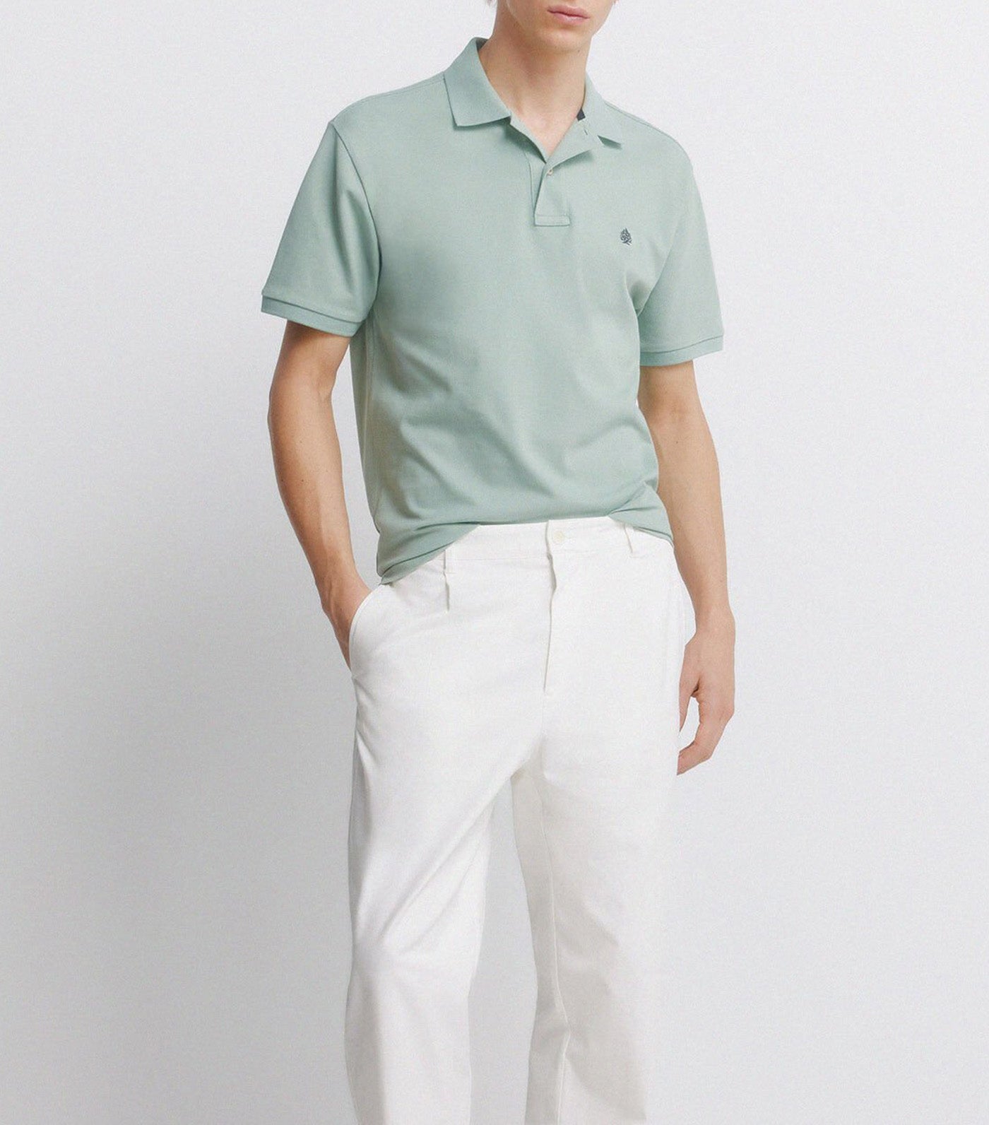 Springfield Regular Fit Basic Polo Shirt Light Green