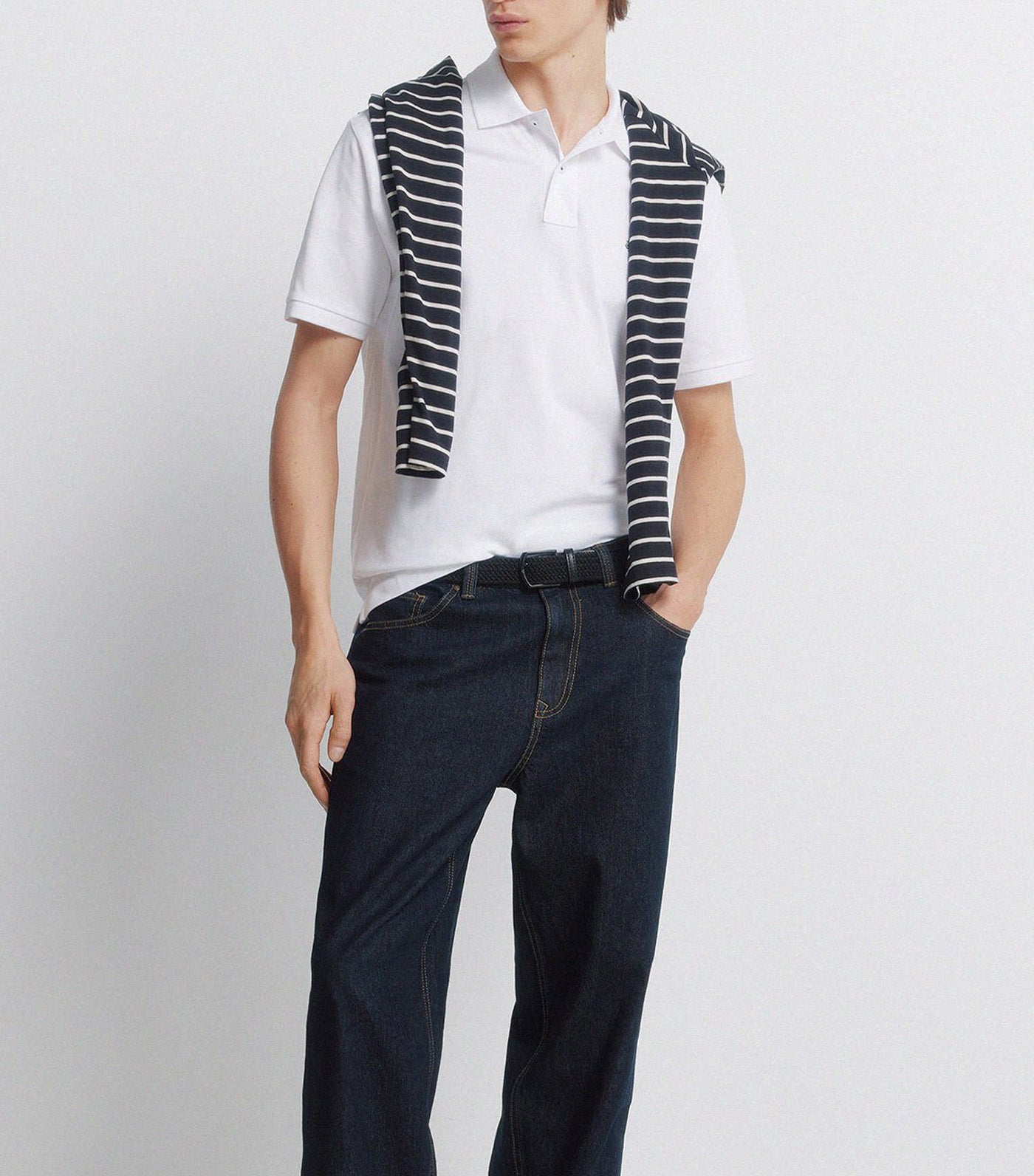 Springfield Regular Fit Basic Polo Shirt White