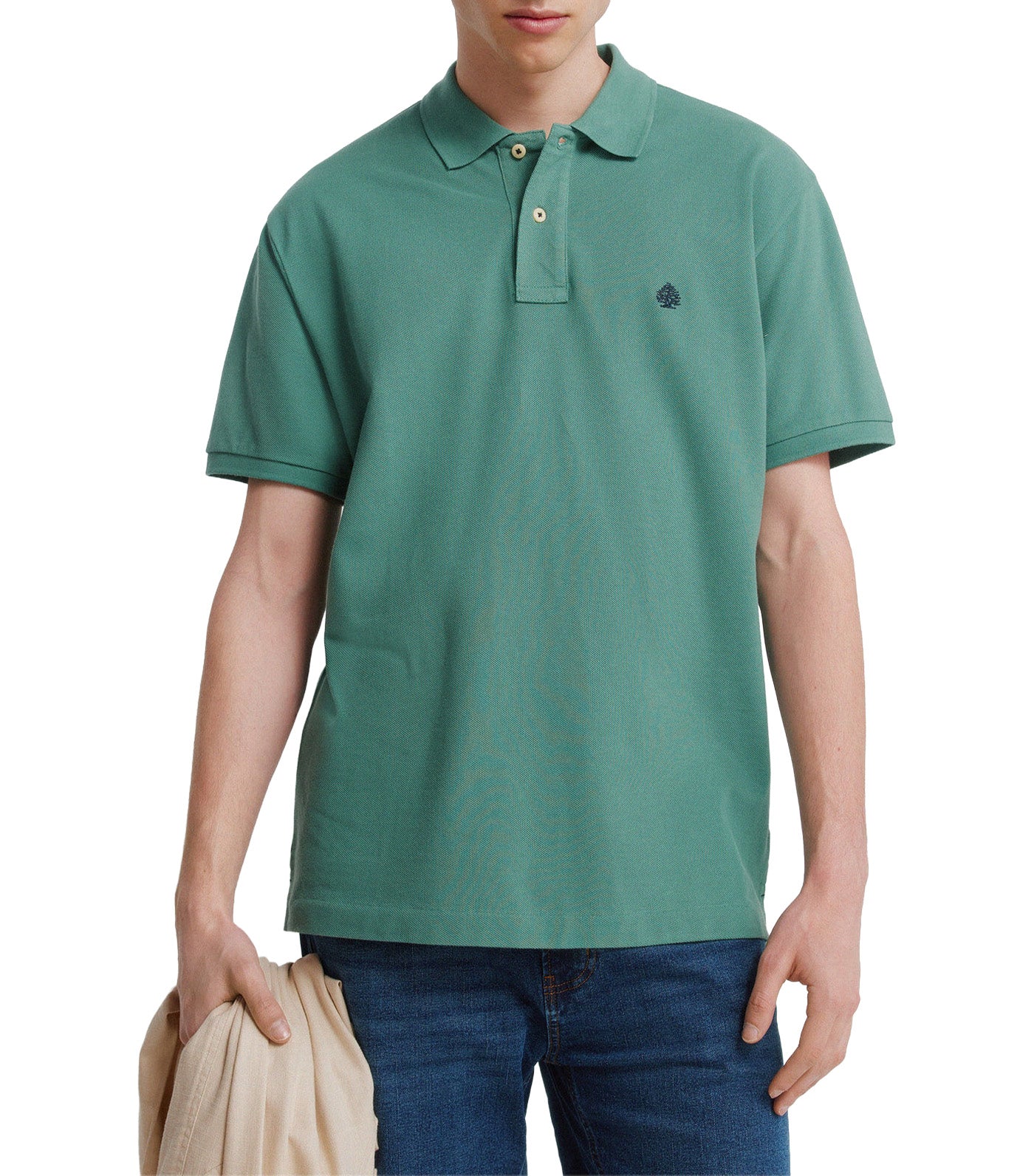 Springfield Regular Fit Basic Polo Shirt Green