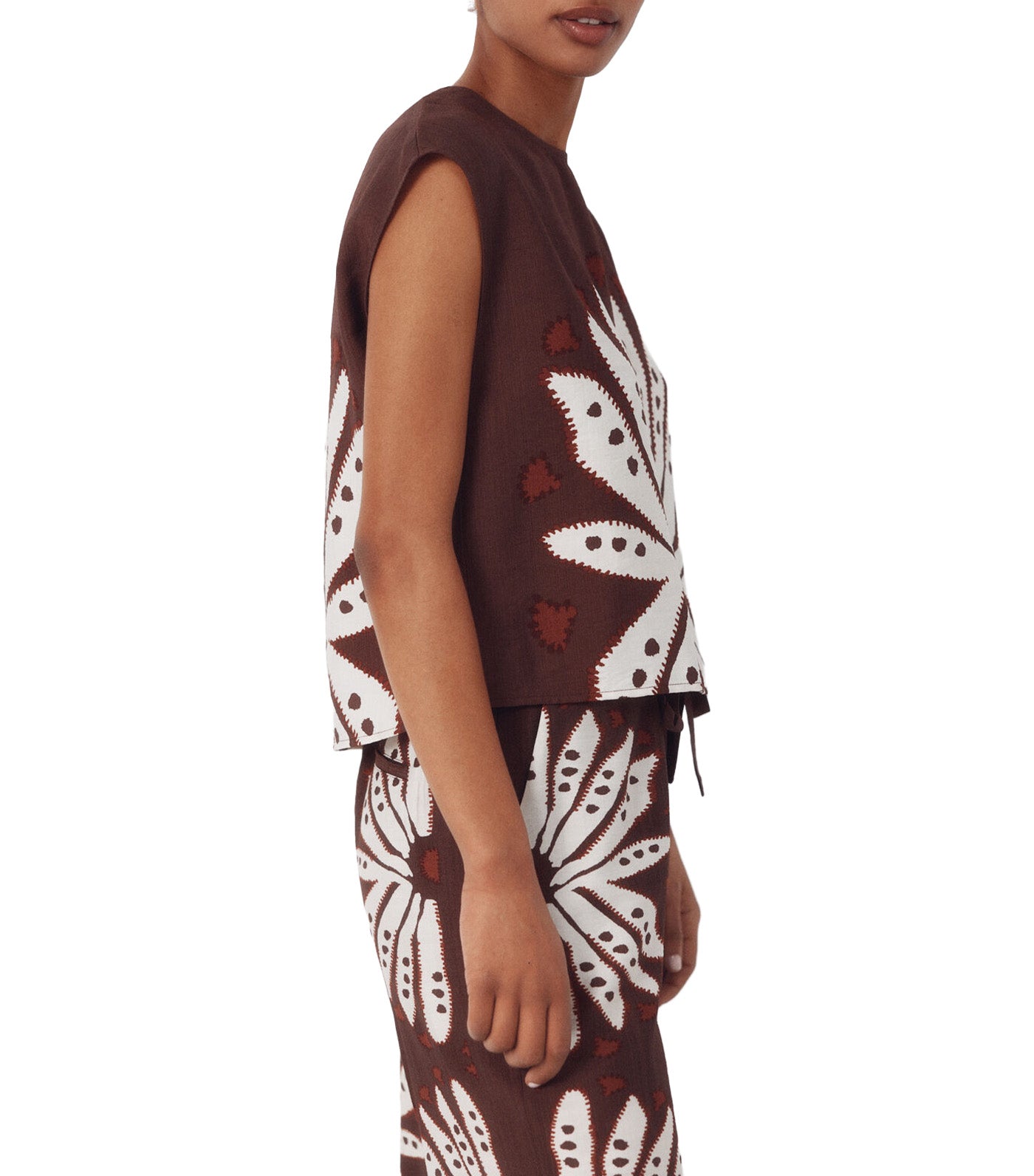 Printed Top Orange