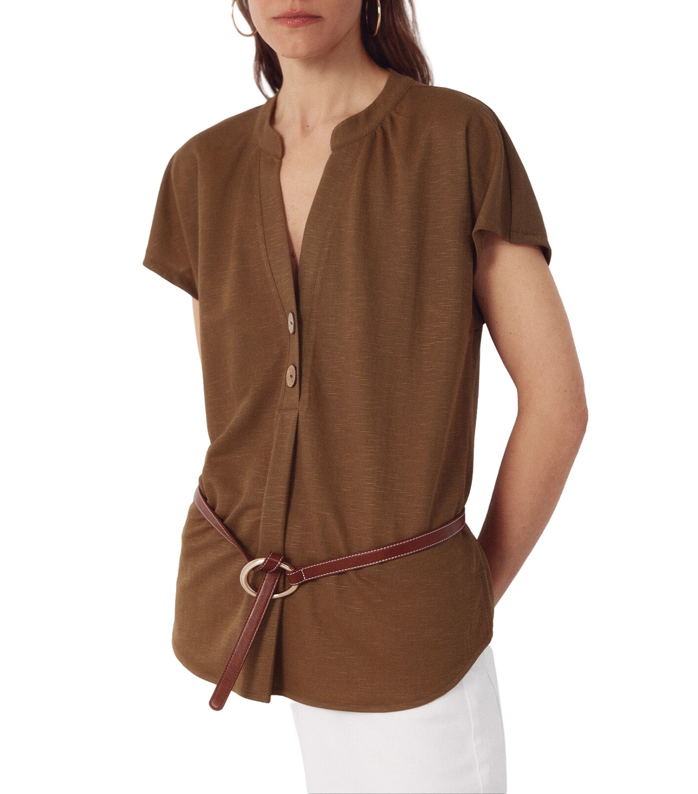 Comfort Blouse Dark Khaki