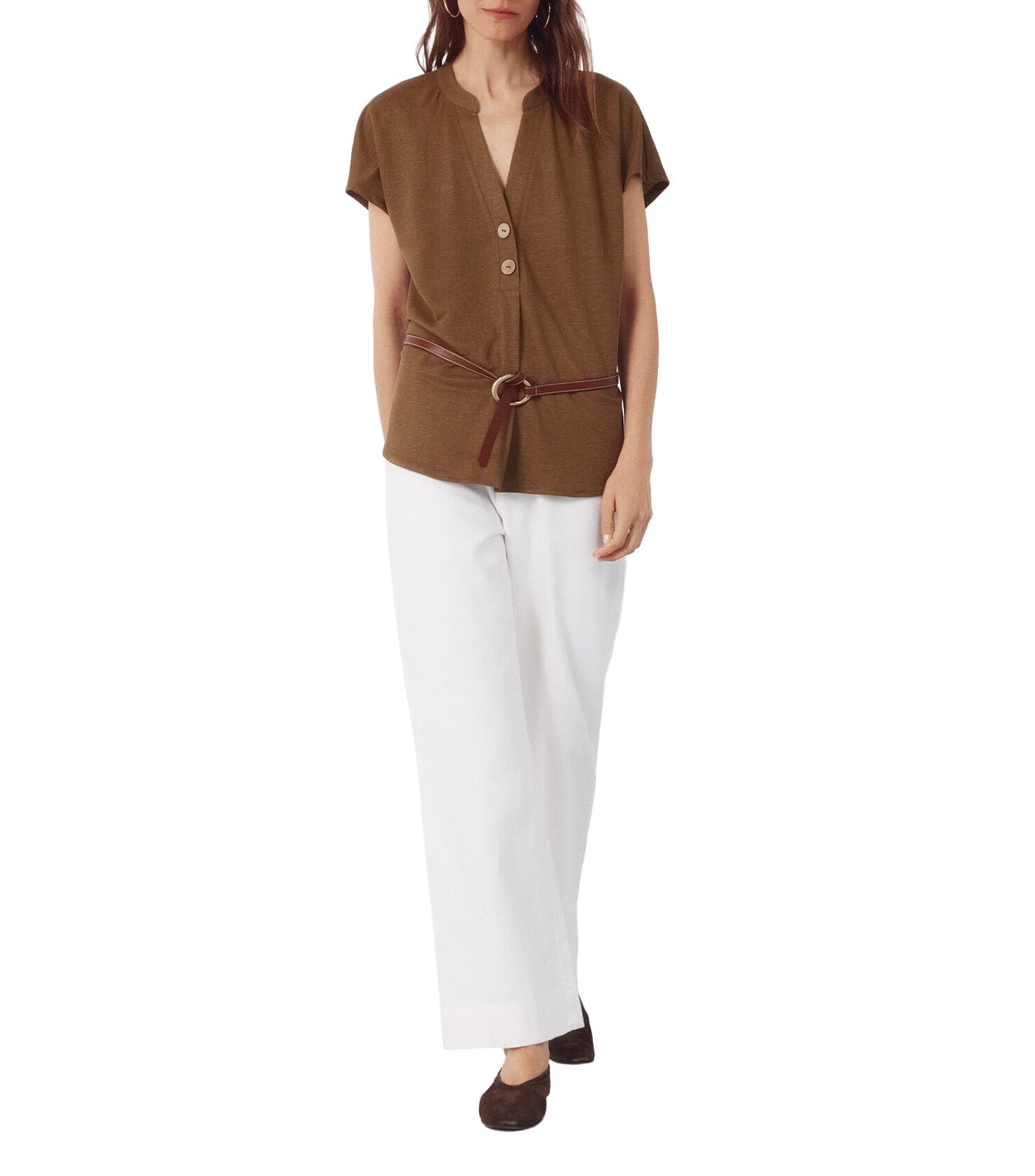 Comfort Blouse Dark Khaki