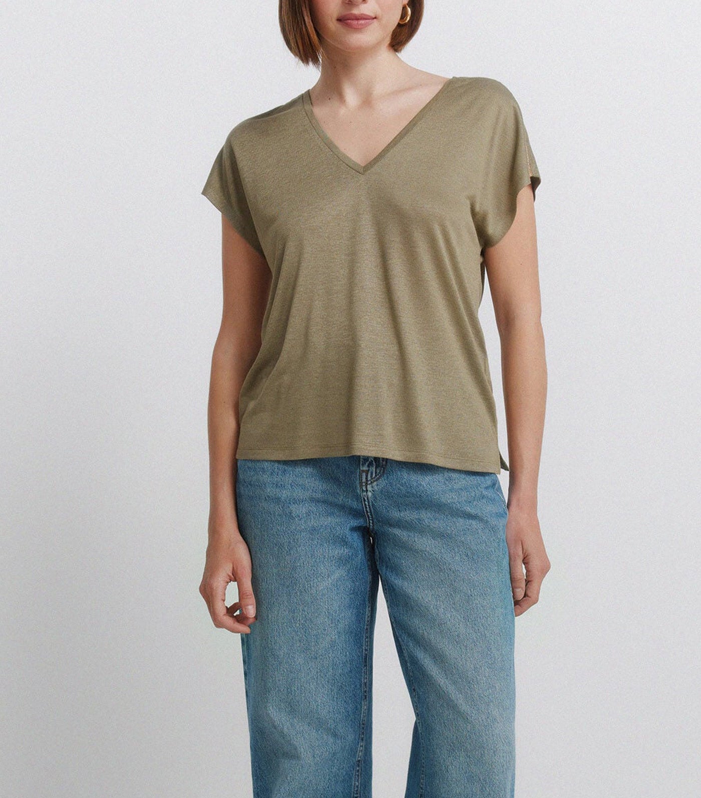 Springfield Batwing Sleeve T-Shirt Dark Khaki