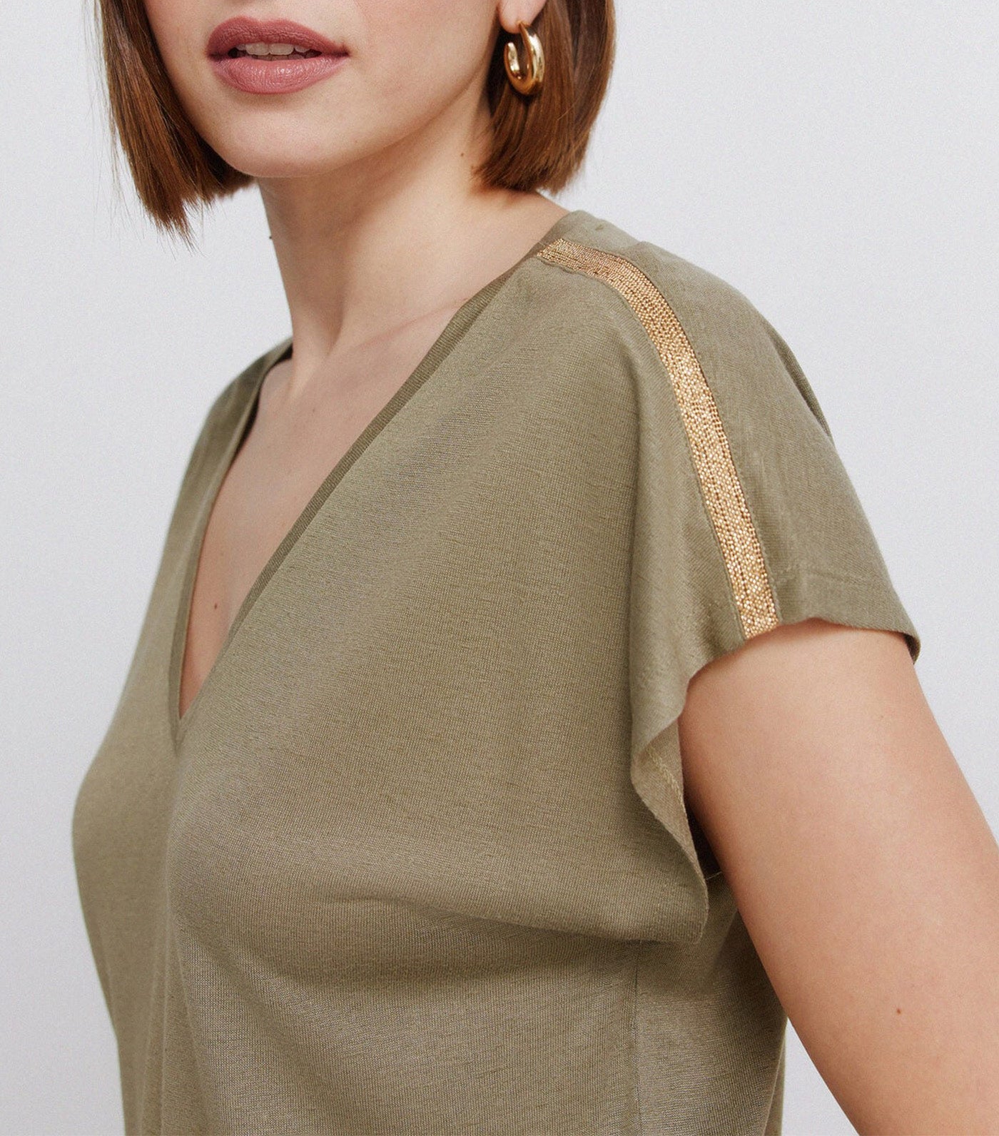 Springfield Batwing Sleeve T-Shirt Dark Khaki