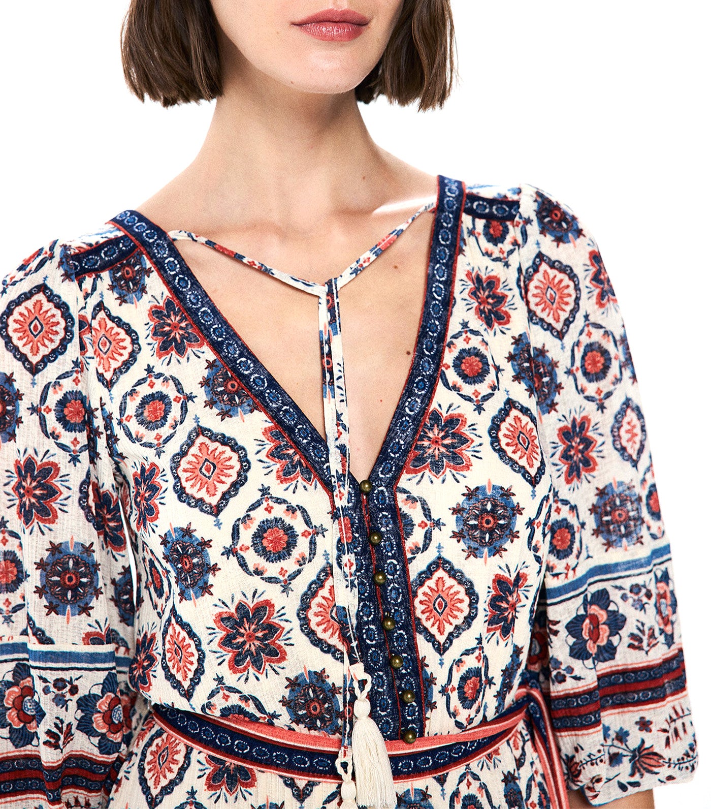 Short Geometric Belted Dress
Multi