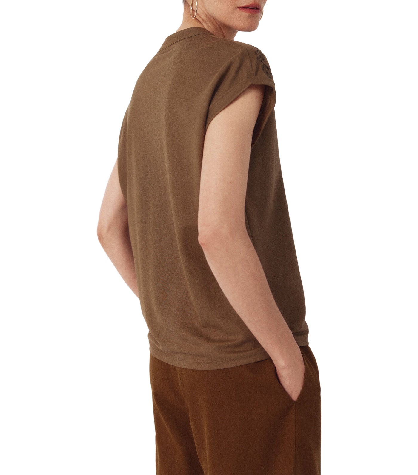 Stretch Piqué Polo with Embroidered Detail