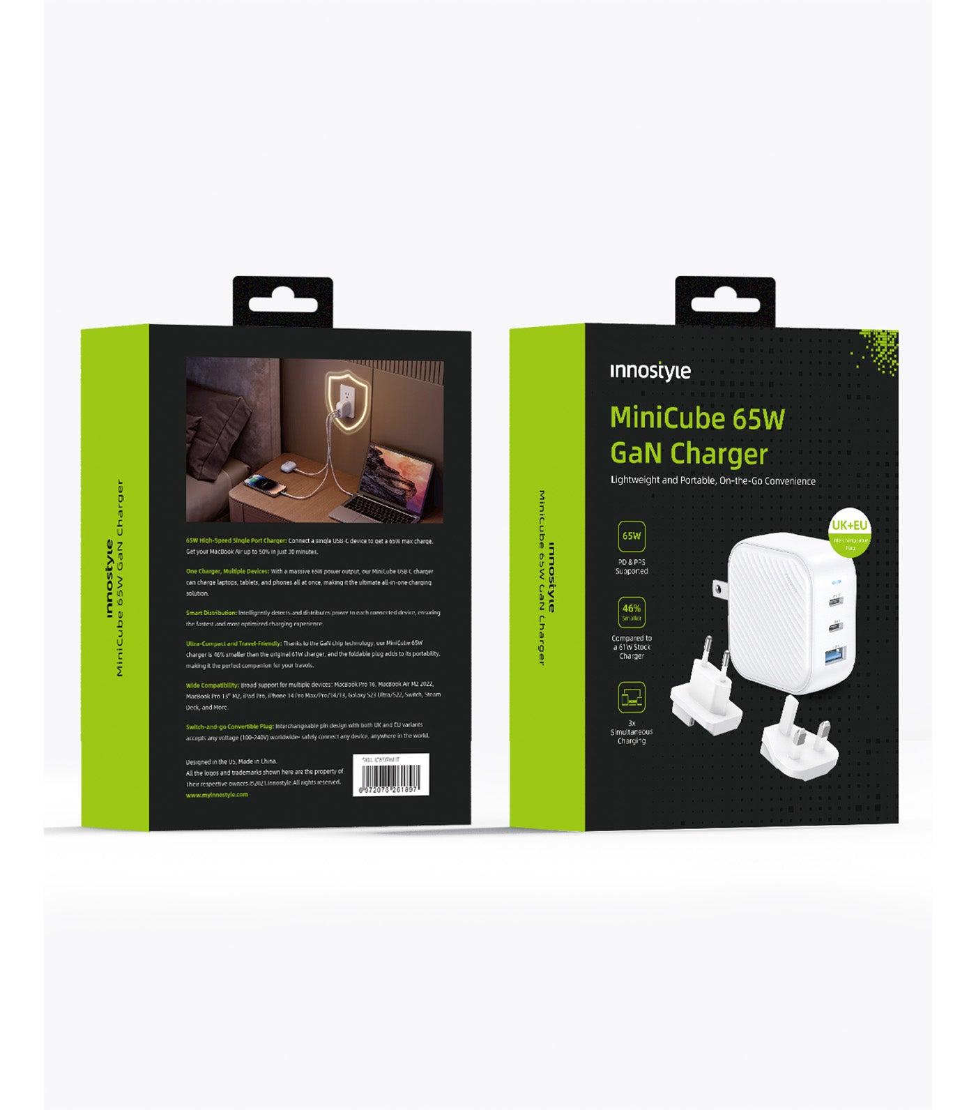 MiniCube 65W 3-Port Charger White