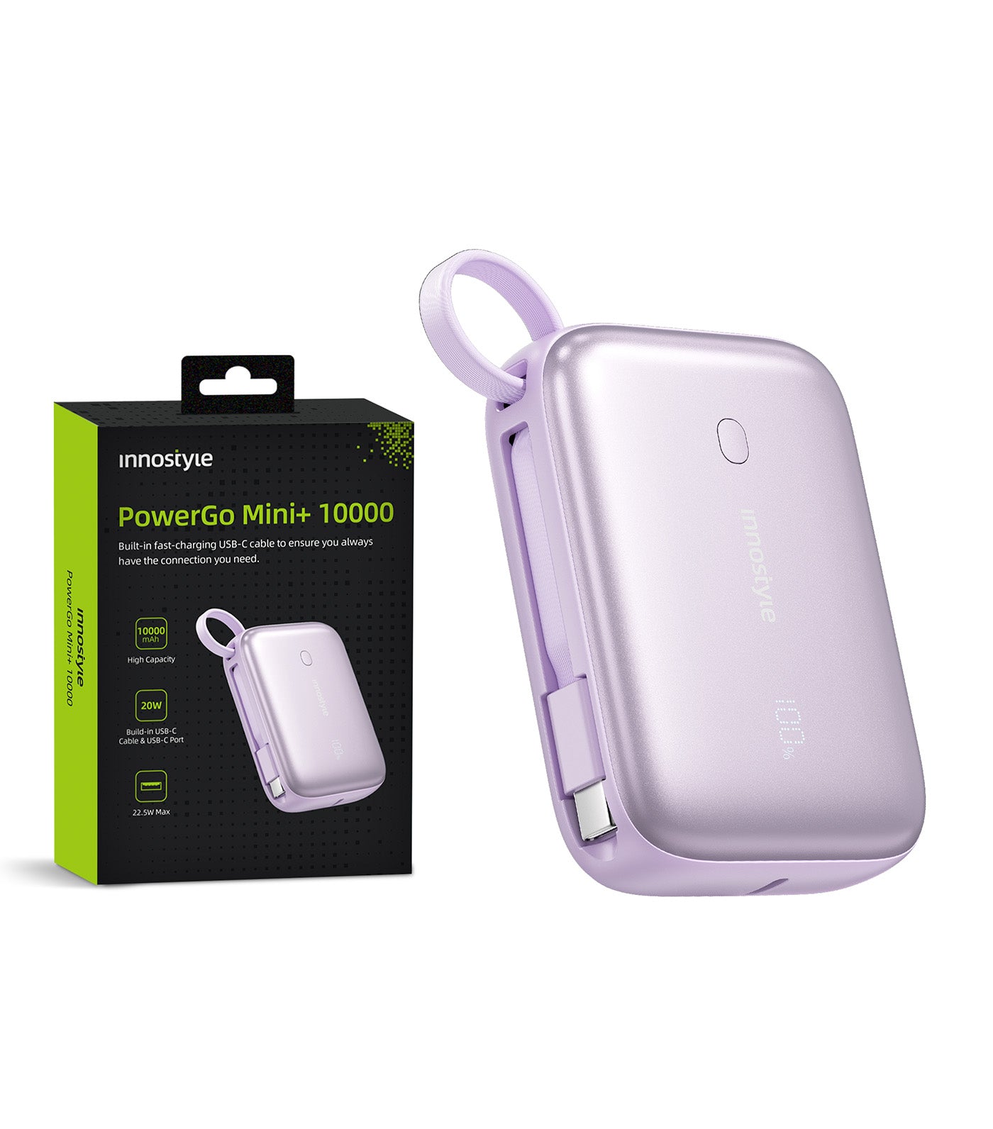 PowerGo Mini Plus 10000mAh Powerbank Lavender