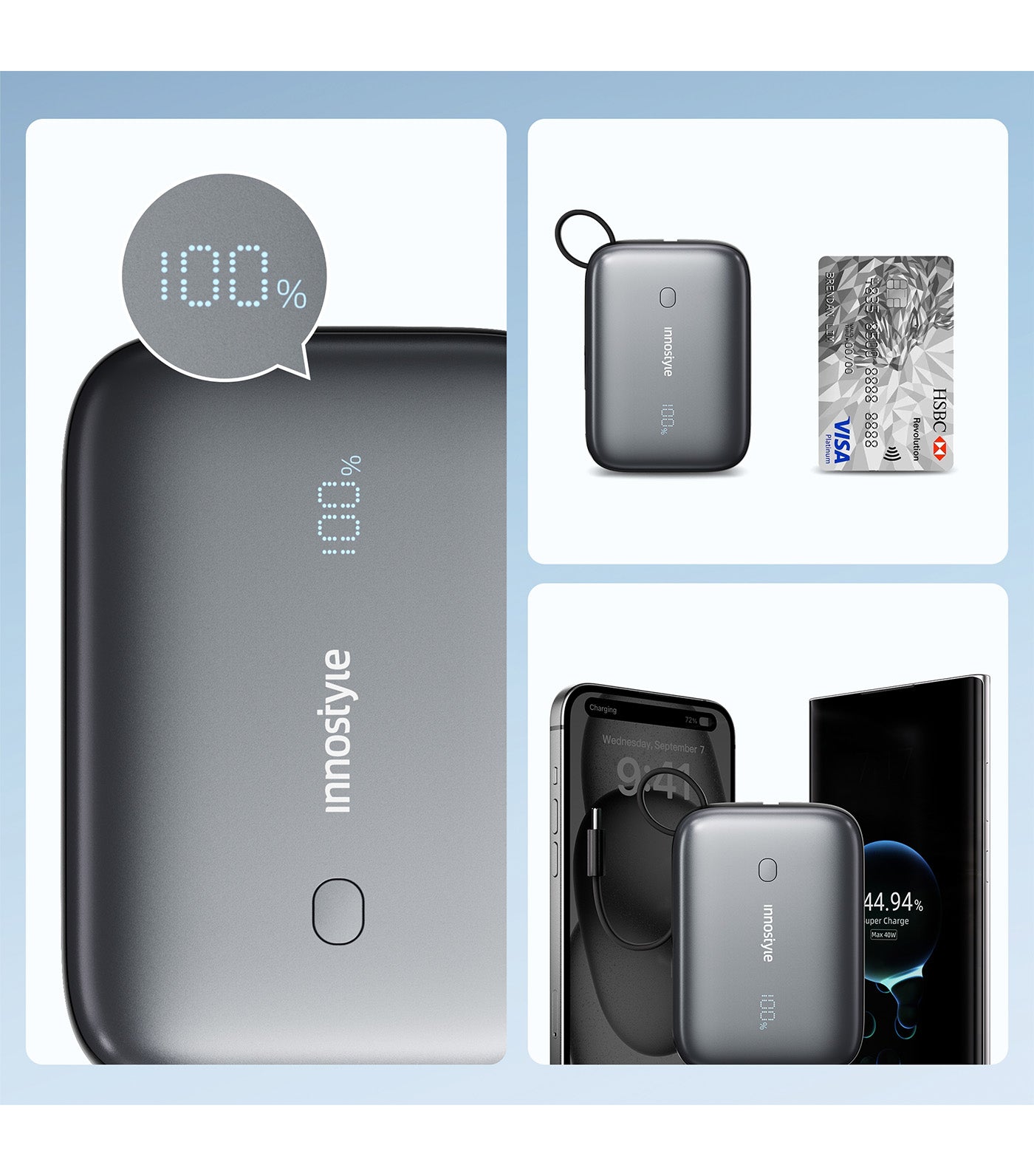 PowerGo Mini Plus 10000mAh Powerbank Black