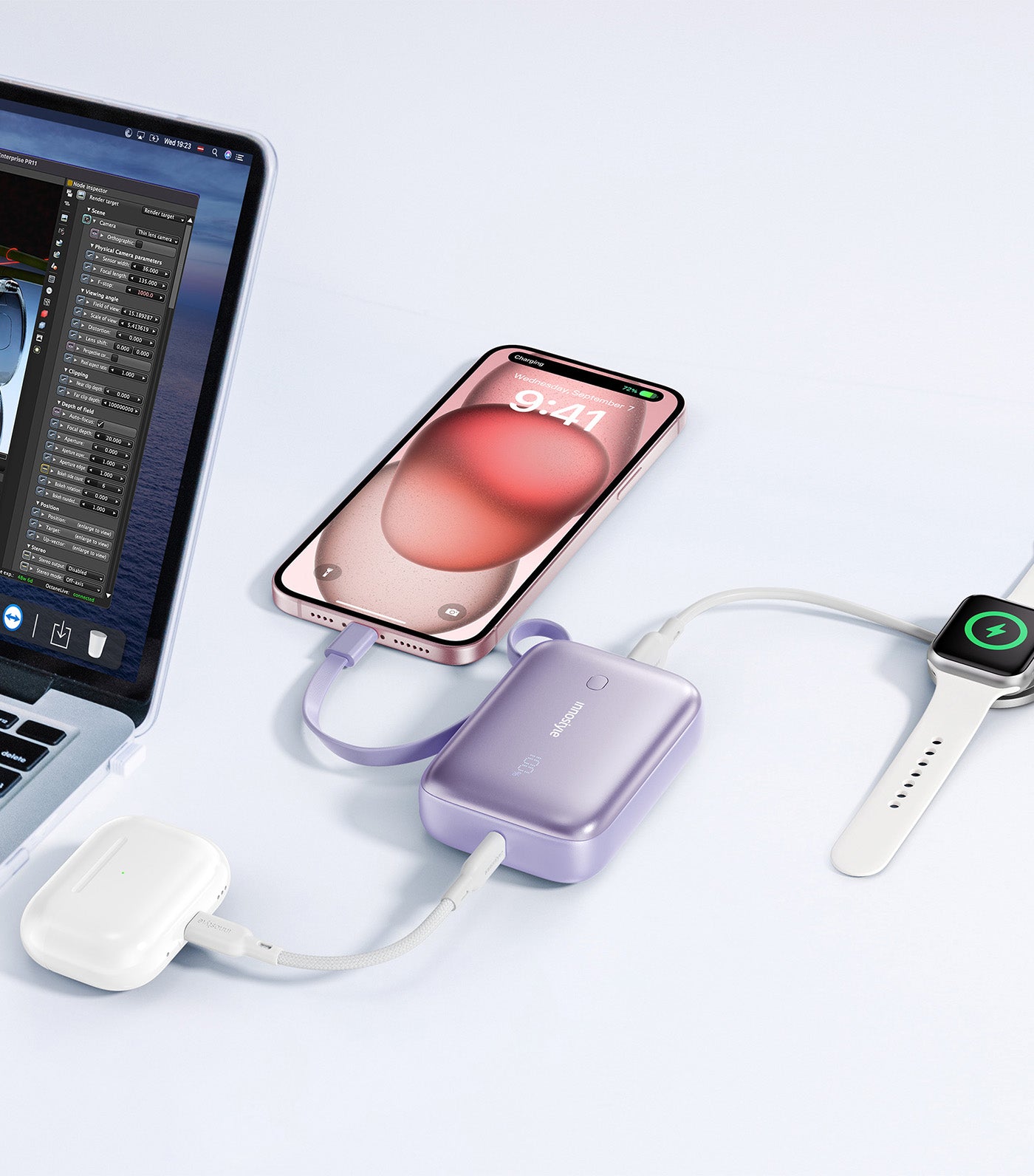 PowerGo Mini Plus 10000mAh Powerbank Lavender