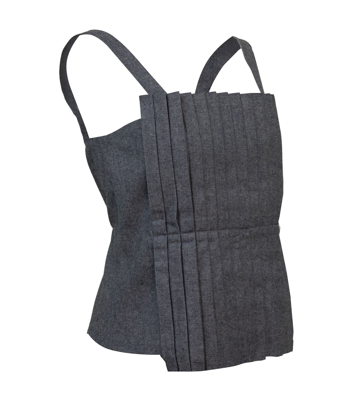 Lady Rustan Plia Pleated Blouse Gray