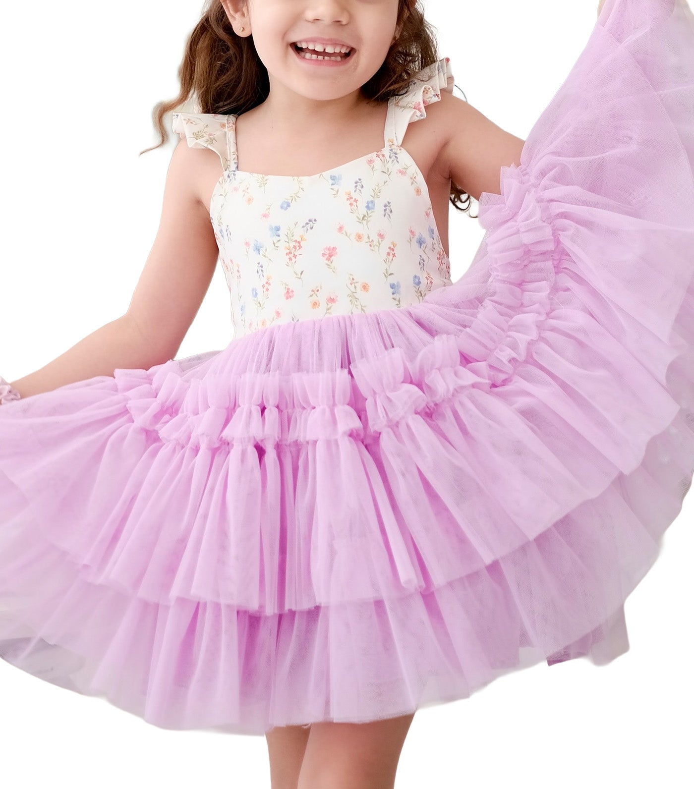 Camellia Tutu Dress in Lilac