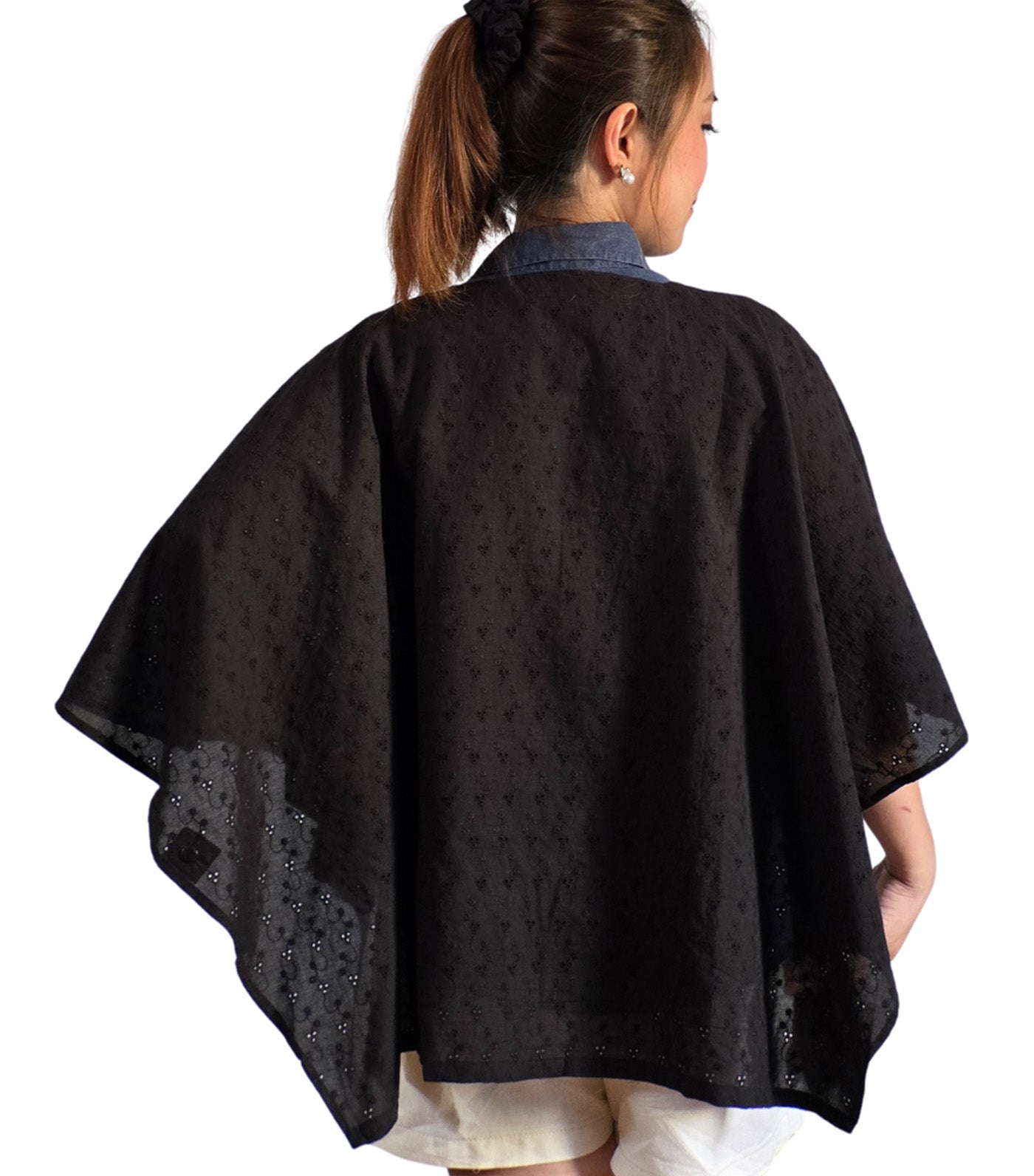 Poncho Nursing Cover with Stiffener Long Sleeves Eyelet