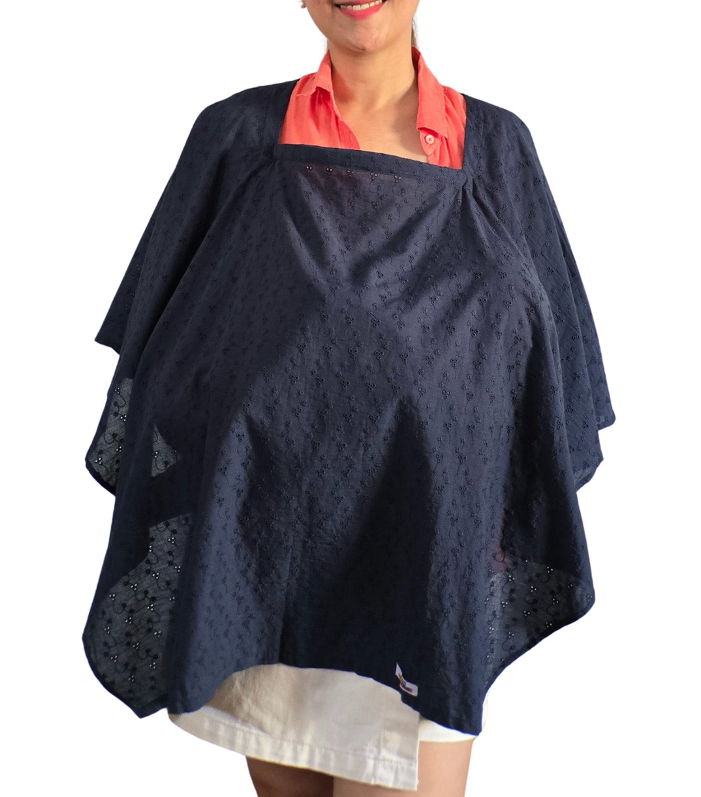 Poncho Nursing Cover with Stiffener Long Sleeves Eyelet