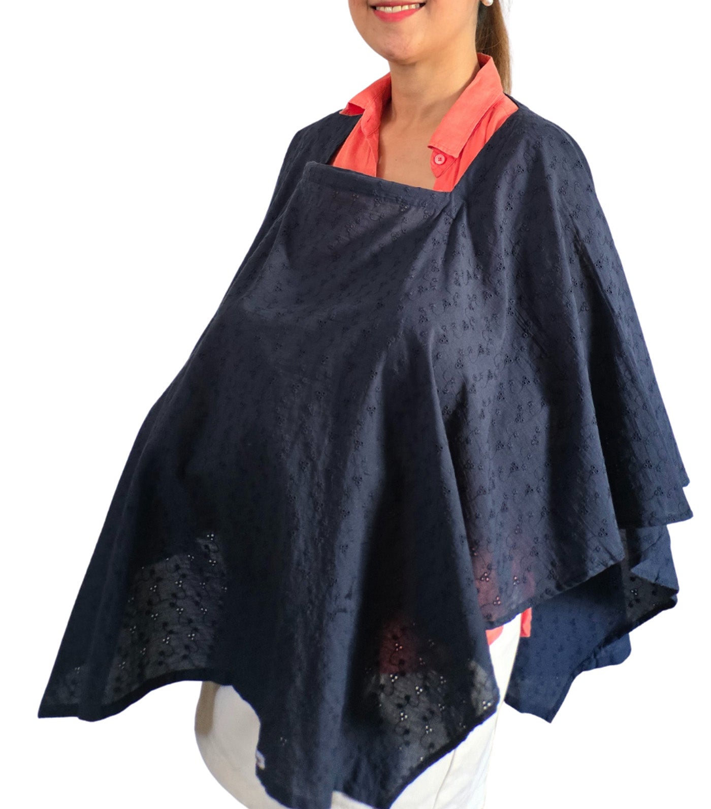 Poncho Nursing Cover with Stiffener Long Sleeves Eyelet