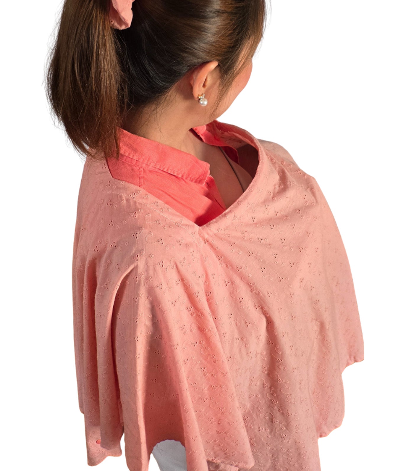 Poncho Nursing Cover with Stiffener Long Sleeves Eyelet
